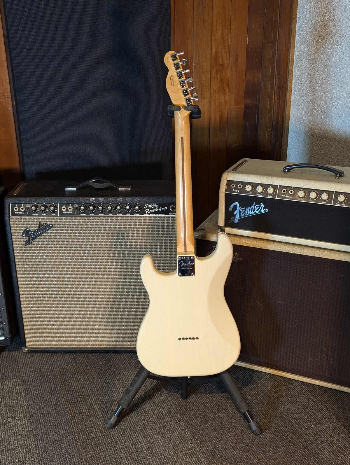 Fender Parallel Universe Whiteguard Stratocaster Electric Guitar w/Case - Vintage Blonde (2018)