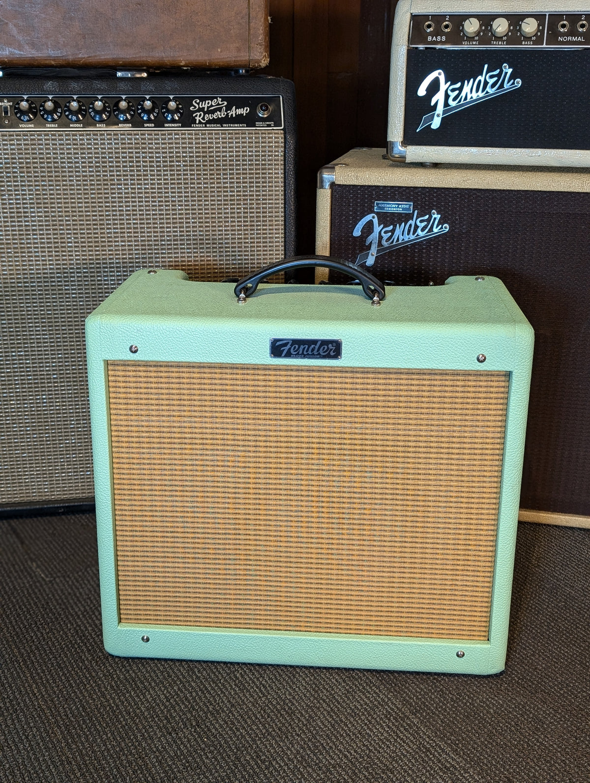 Fender Limited Edition Blues Junior w/ Cannabis Rex Speaker & Amp Cover - Surf Green (2016)