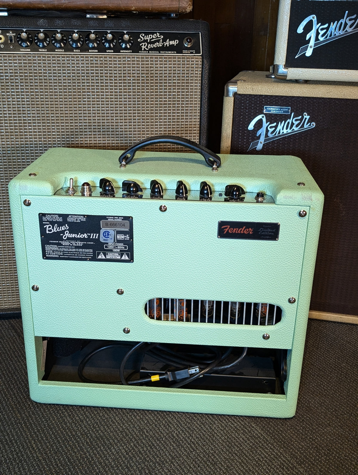 Fender Limited Edition Blues Junior w/ Cannabis Rex Speaker & Amp Cover - Surf Green (2016)