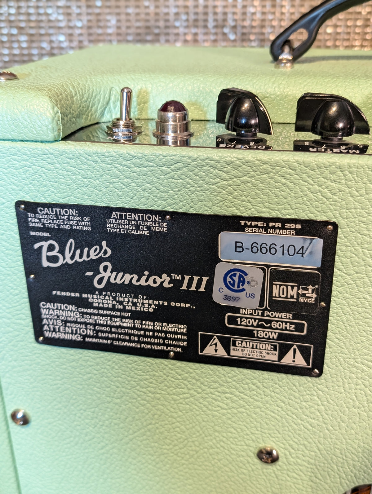 Fender Limited Edition Blues Junior w/ Cannabis Rex Speaker & Amp Cover - Surf Green (2016)