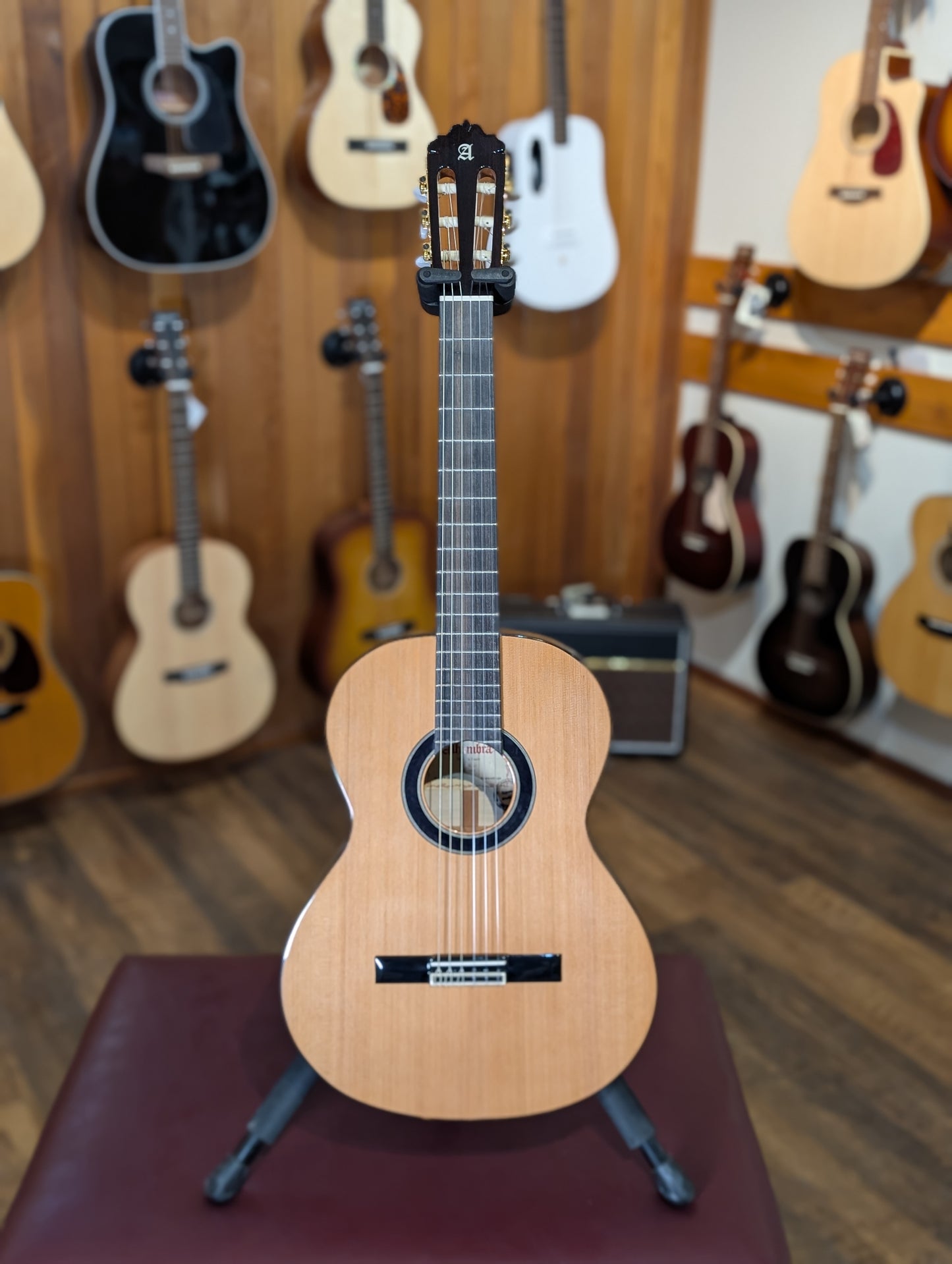 Alhambra 6 White Ebony Classical Guitar (Used)