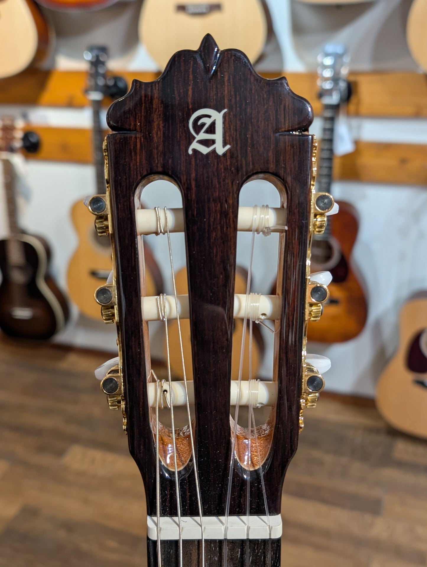Alhambra 6 White Ebony Classical Guitar (Used)
