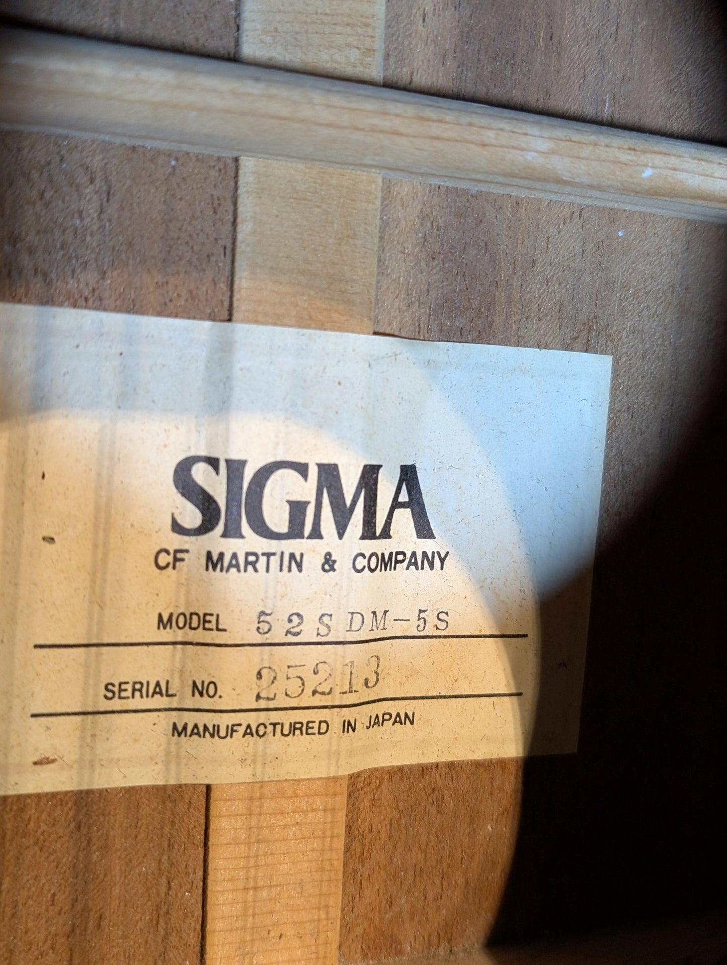 Sigma DM-5S Dreadnought Acoustic Guitar w/Case - Shaded Gloss Finish (1975-1978)