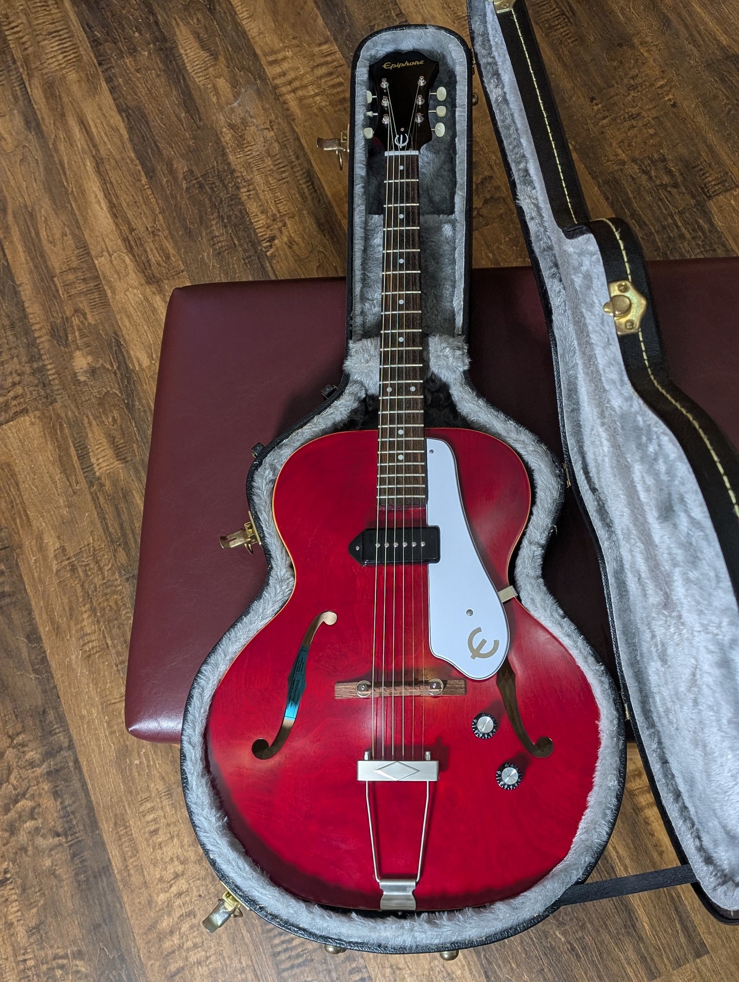 Epiphone Inspired By "1966" Century Archtop Electric Guitar w/Case - Aged Gloss Cherry (2016)