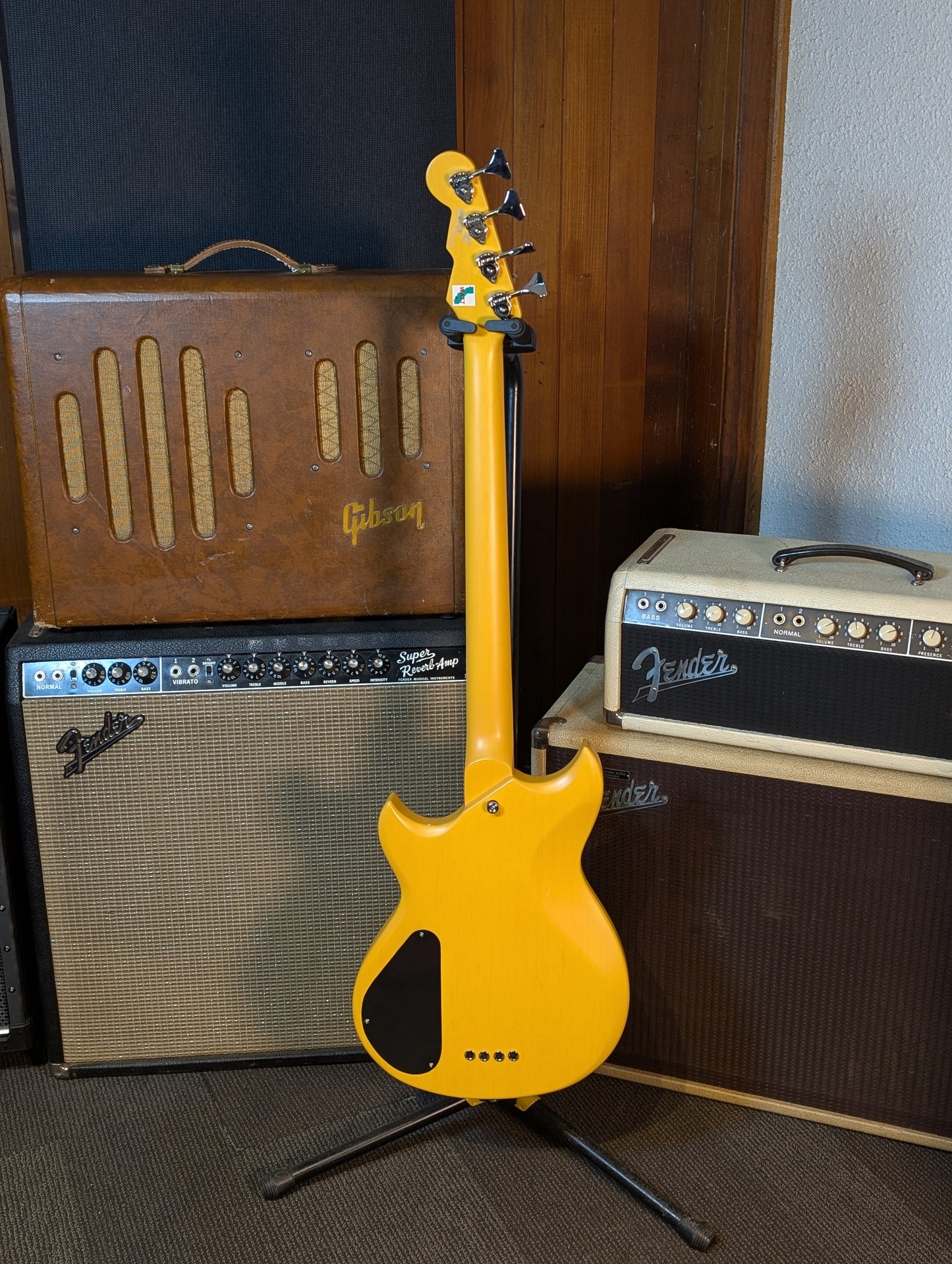 Reverend Mike Watt Wattplower Shortscale Bass Guitar - Satin Watt Yellow (Used)