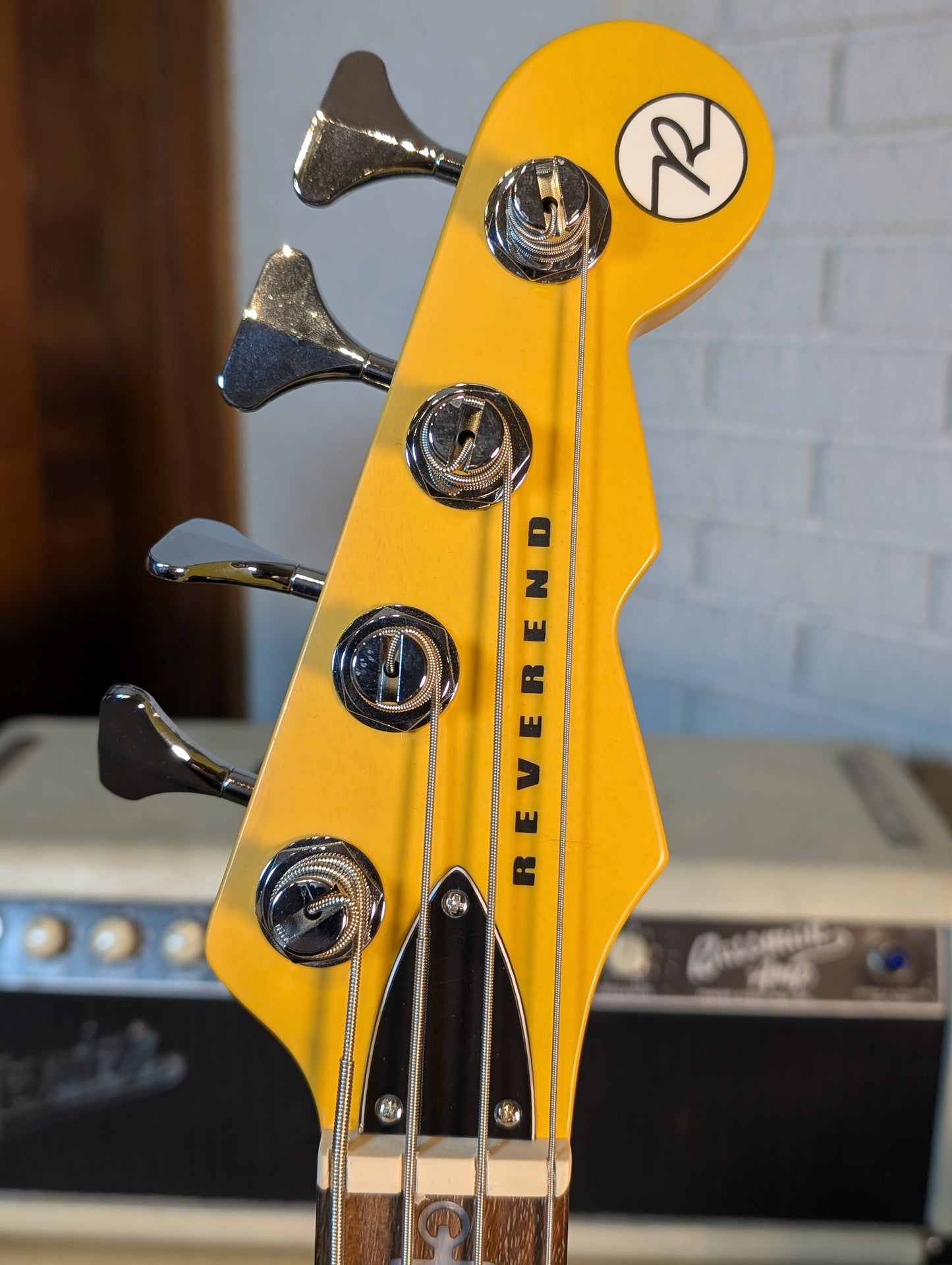 Reverend Mike Watt Wattplower Shortscale Bass Guitar - Satin Watt Yellow (Used)