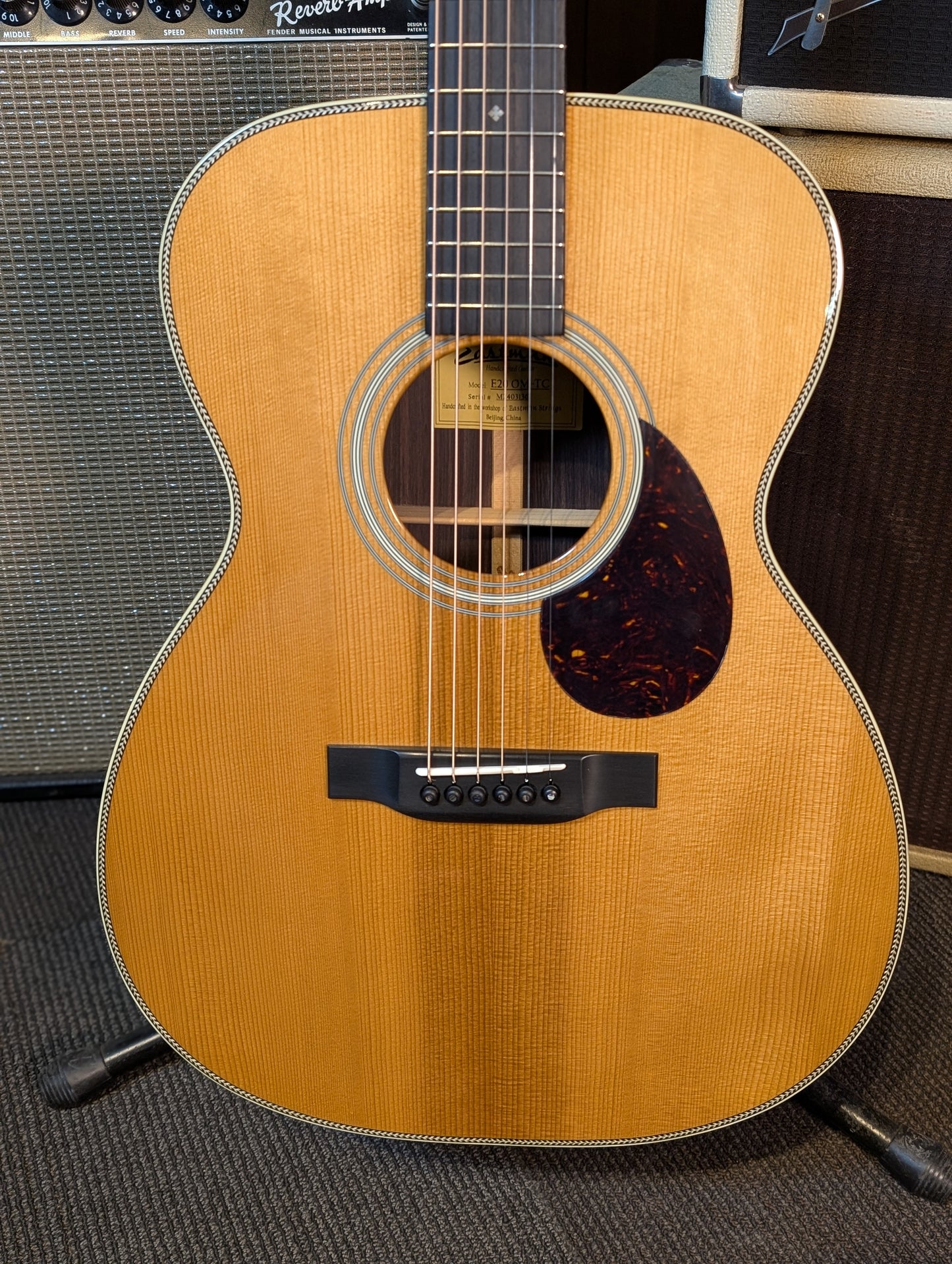 Eastman E20OM Thermo-Cure Acoustic Guitar w/Case - Thermo-Cure Natural (Serial #M2403136)