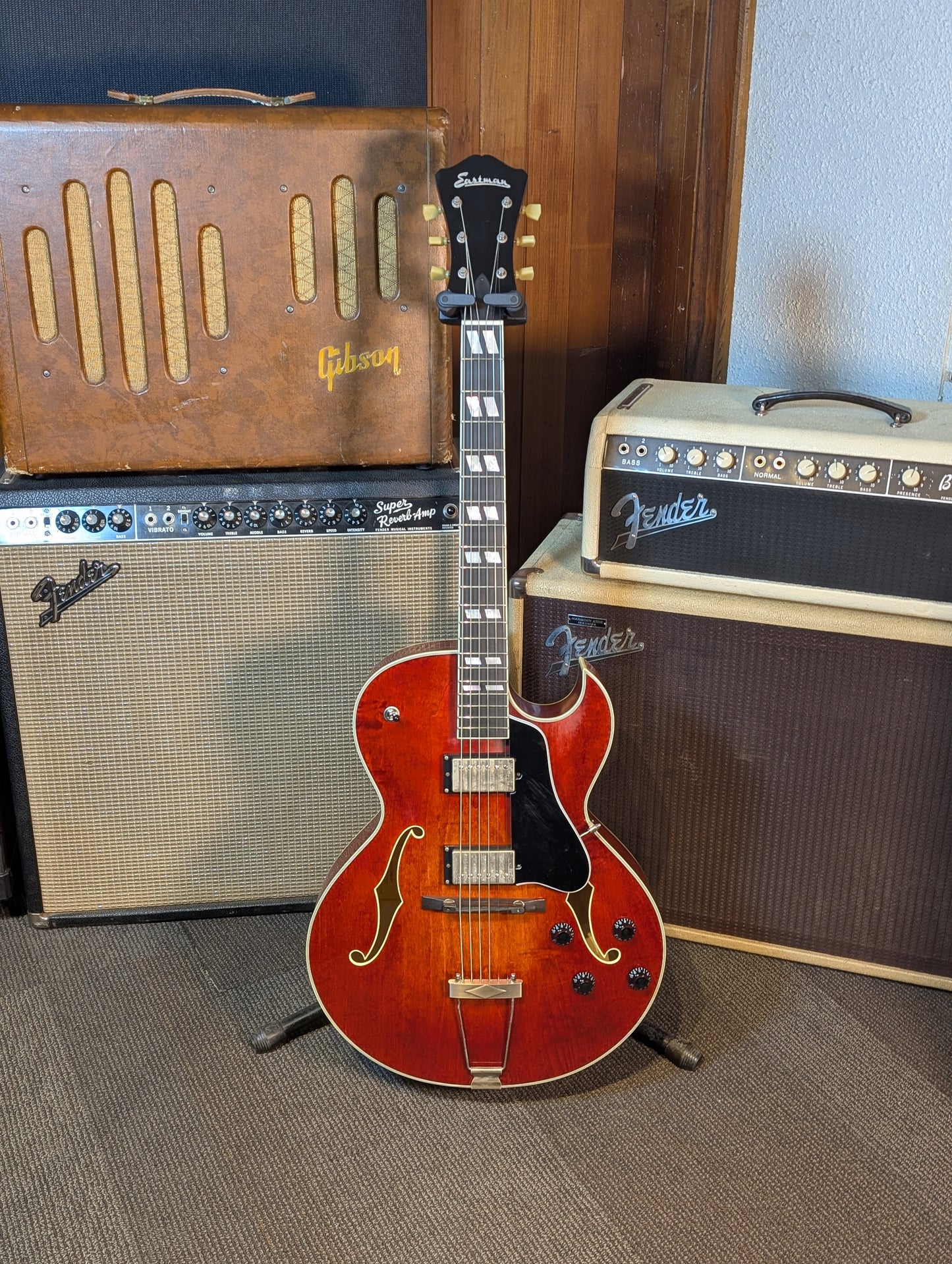 Eastman T49D/TV Hollowbody Archtop Electric Guitar w/Case - Vintage Classic Finish (Serial #P2400105)
