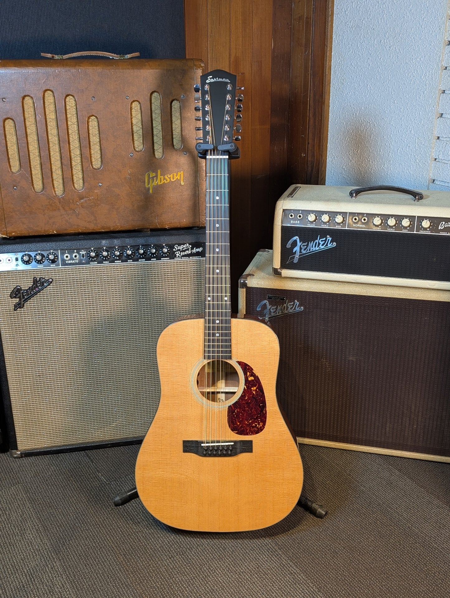 Eastman E1D-12 Deluxe Dreadnought 12-String Acoustic/Electric Guitar w/Gig Bag - Gloss Natural (Serial #M2423584)