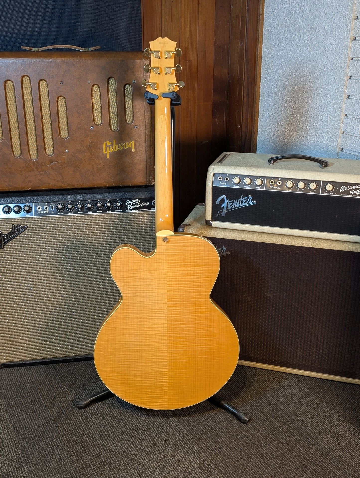 Peerless Wizard Custom Thinline Archtop Electric Guitar w/Case - Blonde Flamed Maple (Used)