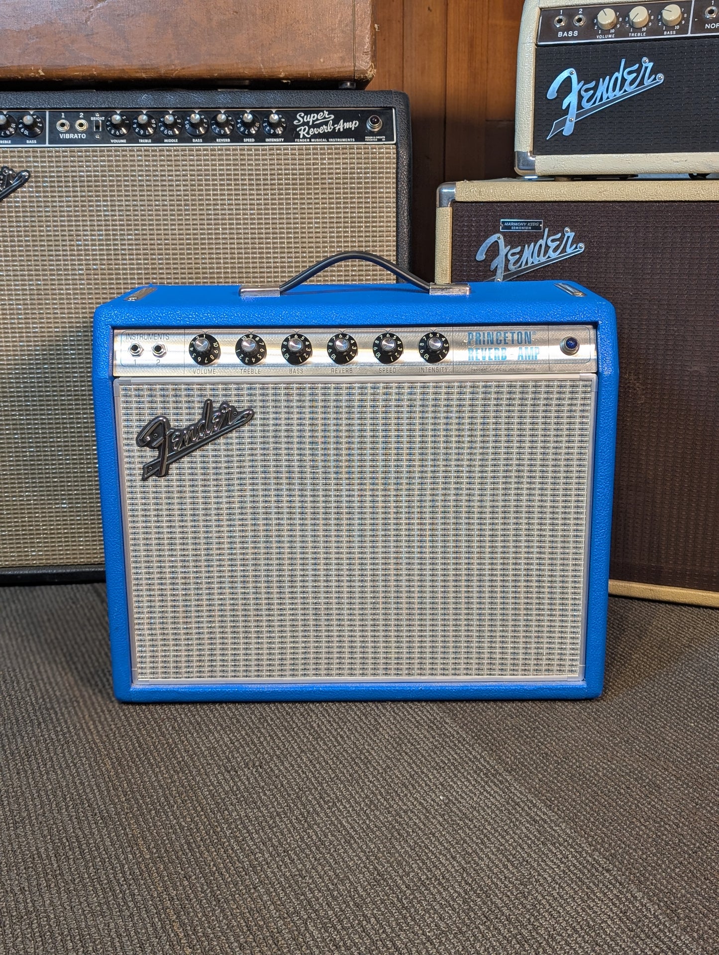Fender Limited Edition '68 Custom Princeton Reverb 12w 1x10" Tube Combo Amp - Electric Blue (2017)