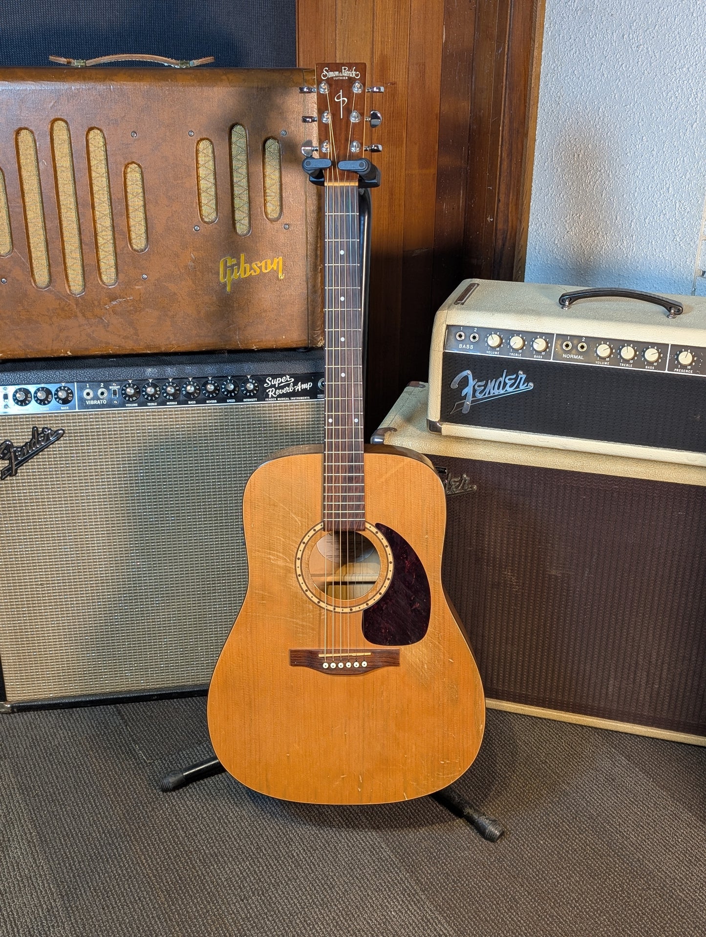 Simon & Patrick Woodland Cedar A3T Acoustic/Electric Guitar w/Case (Used)