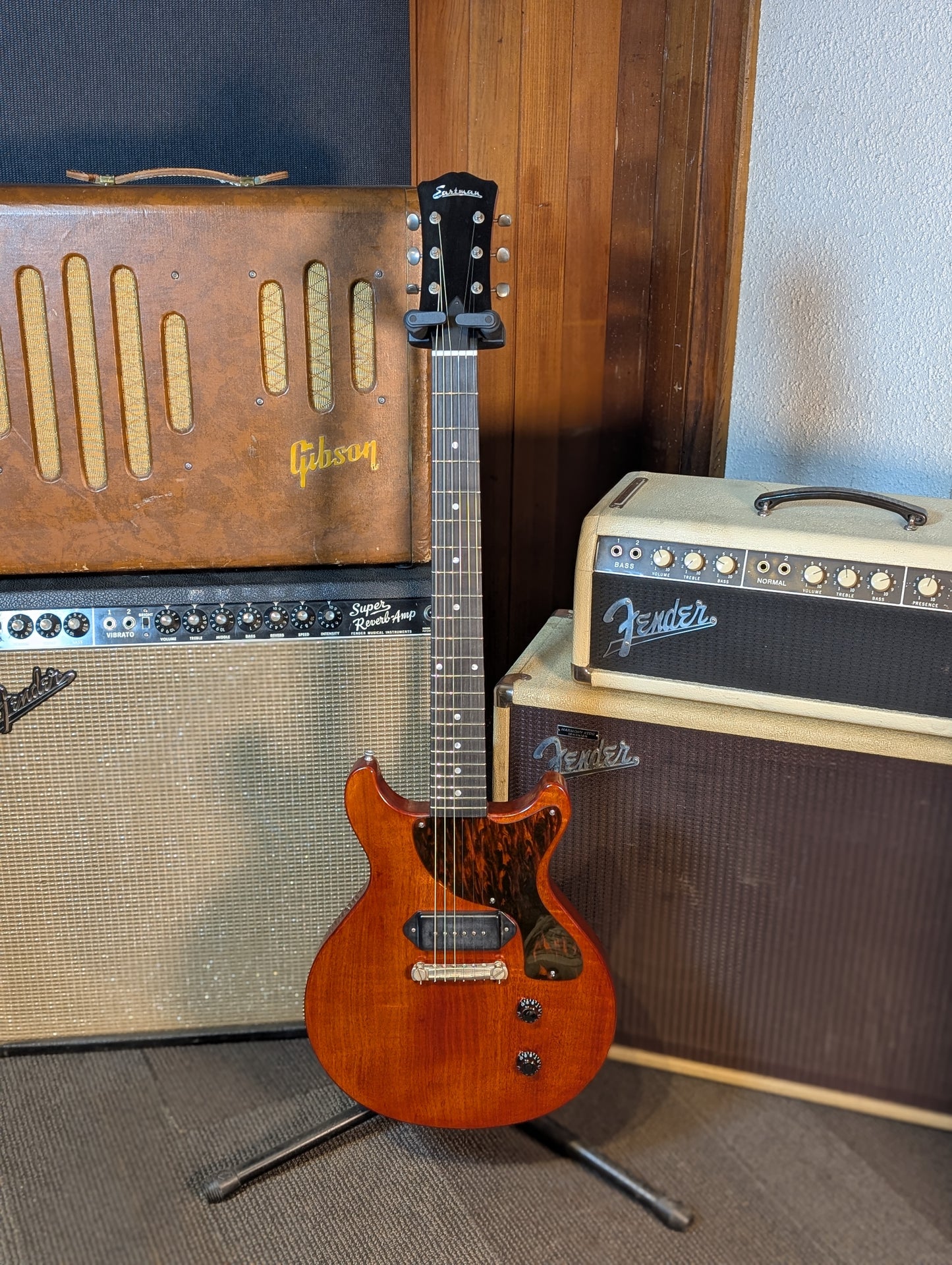 Eastman SB55DC/TV Double Cutaway Electric Guitar w/Case - Vintage Classic Finish (Serial #K2400075)