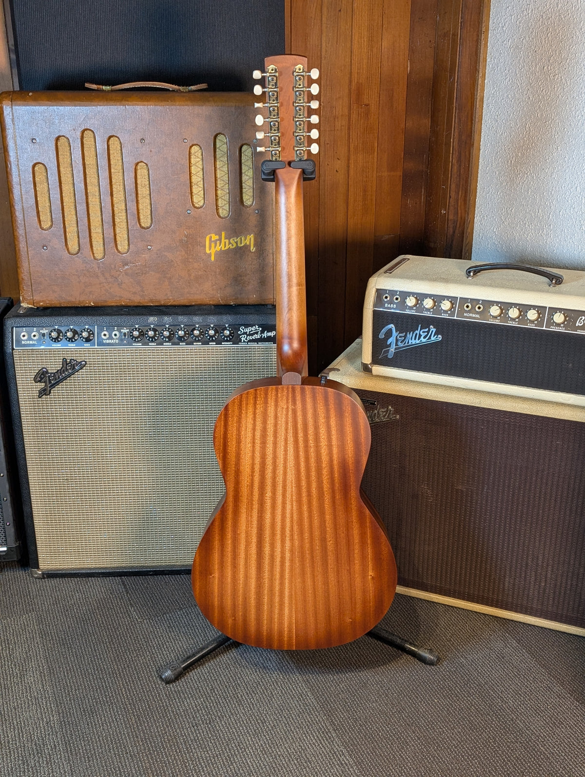 Godin Mahogany Folk 12-String Acoustic/Electric Guitar w/Gig Bag - Rustic Burst (Serial #053148000046)