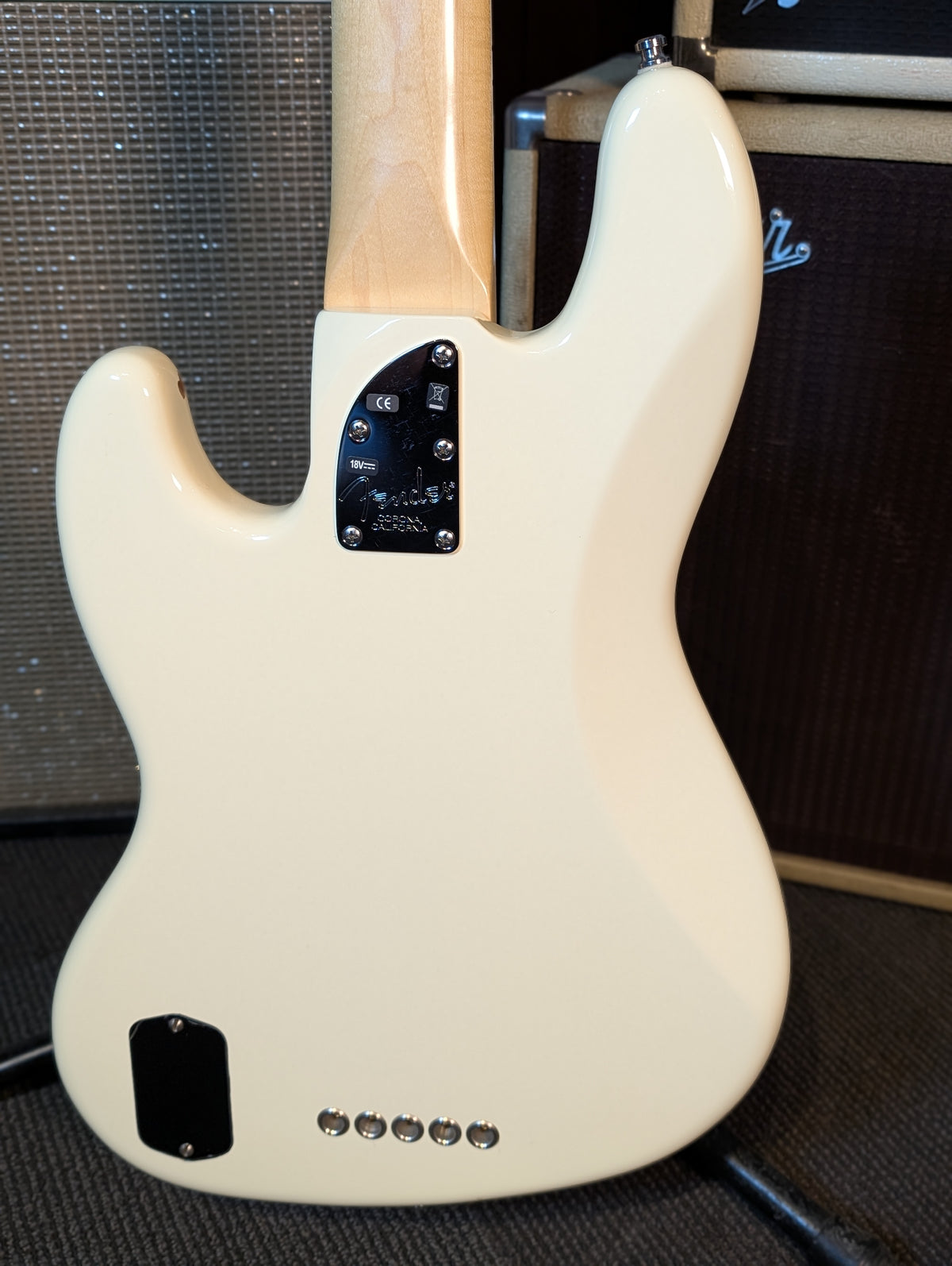 Fender American Deluxe Jazz Bass V 5-String Active Bass Guitar w/Case - Olympic White (2012)