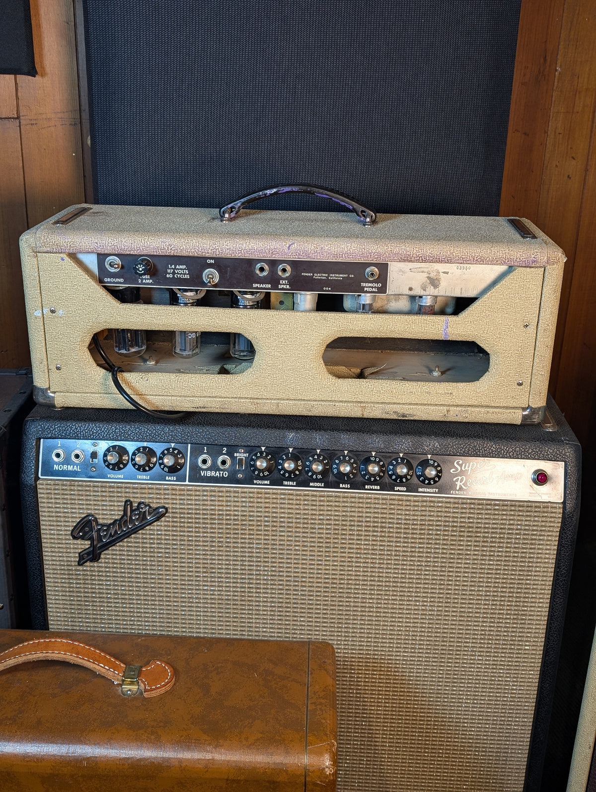Fender Brown Panel 6G9-B Tremolux 35w Tube Amp Head (1962)