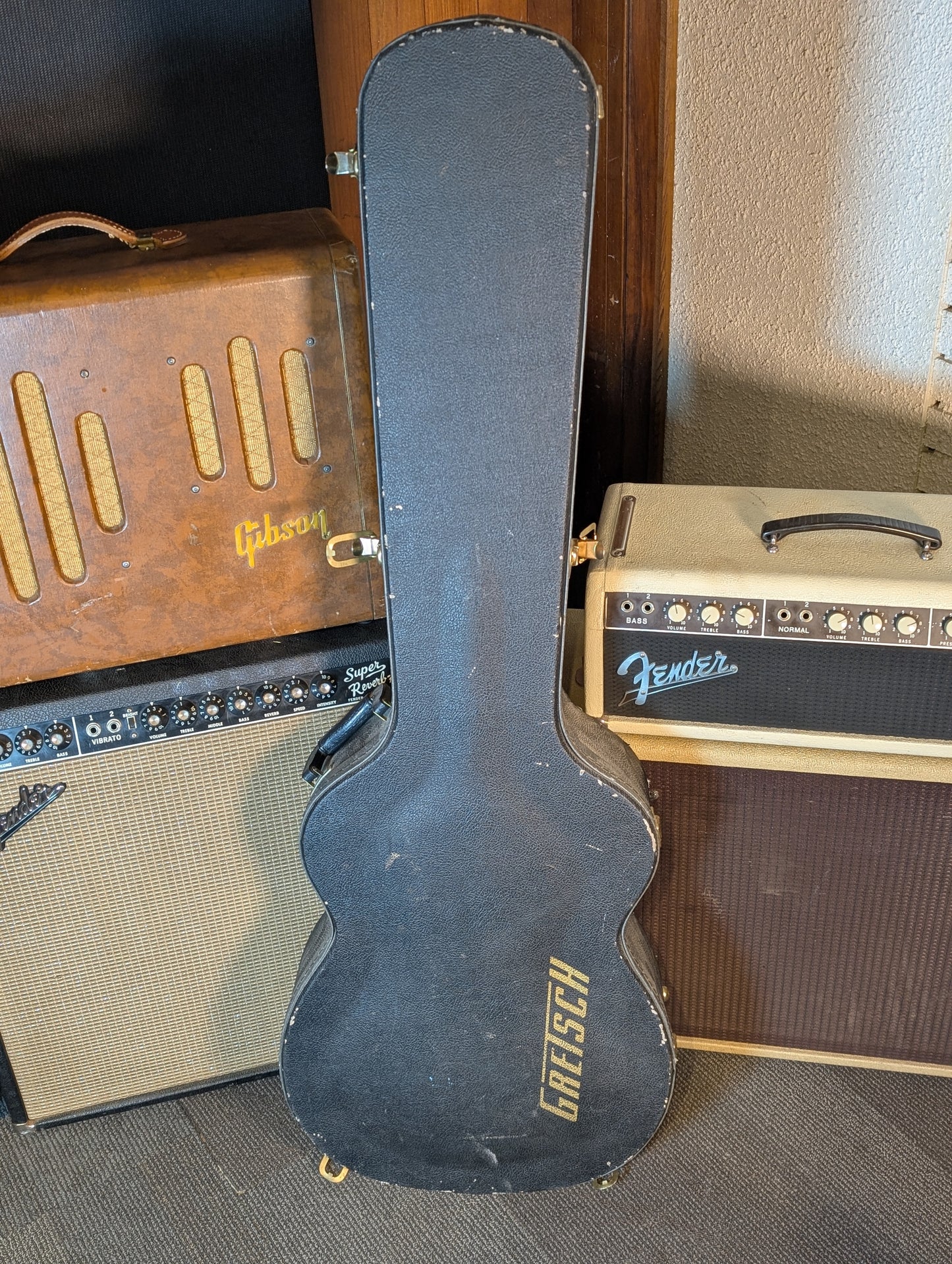 Gretsch 6176 Rancher 4-String Fretless Acoustic/Electric Bass w/Case - Walnut Stain (1990)