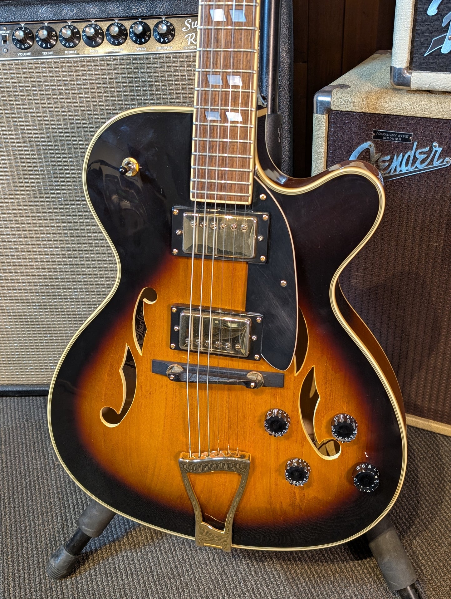 Samick Charlie Christian CCFT-650 Archtop Electric Guitar - Golden Sunburst (1997)