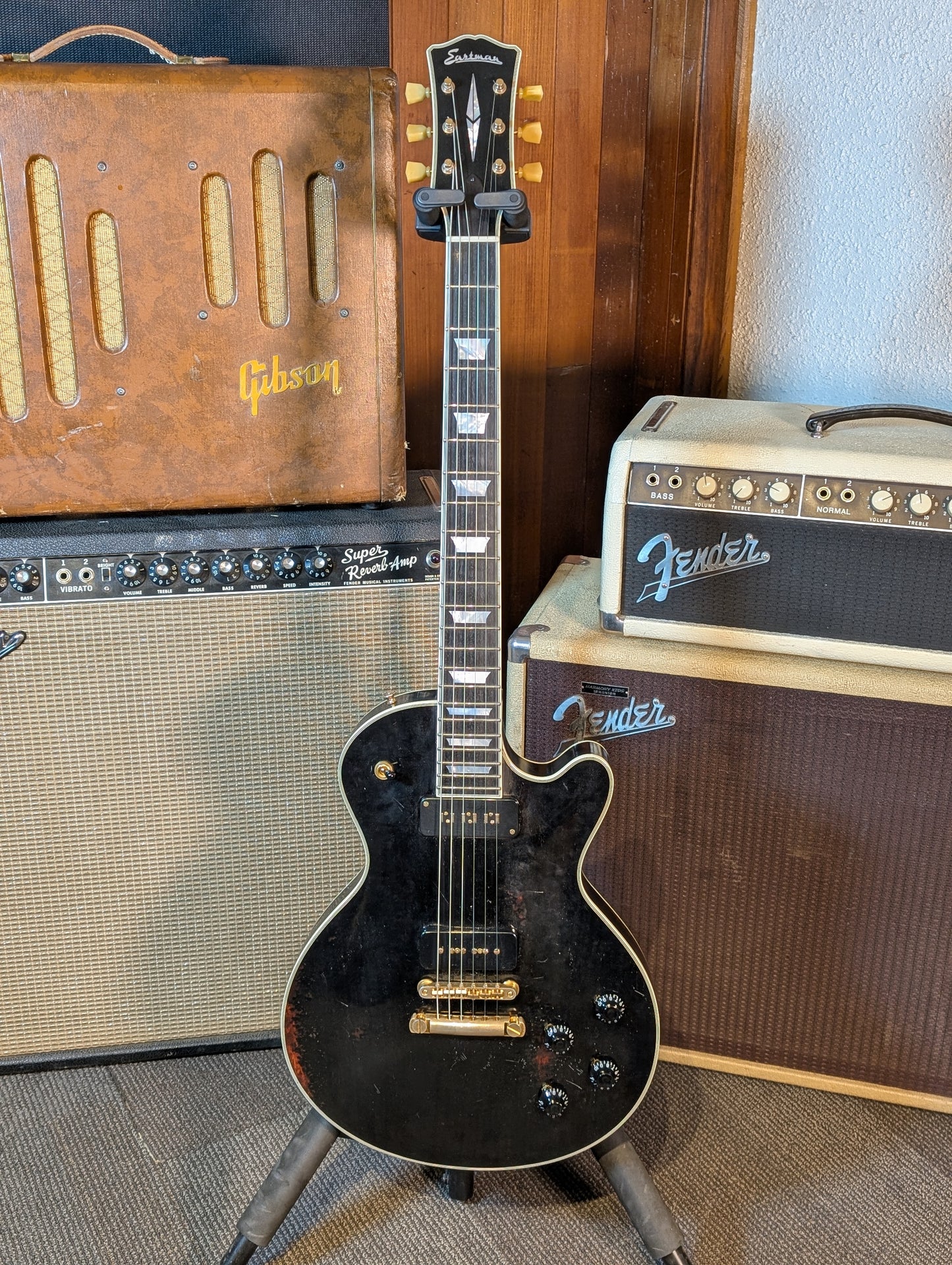 Eastman SB54/V-LTD-BK Limited Edition Electric Guitar w/Case - Antique Black Varnish (2022)