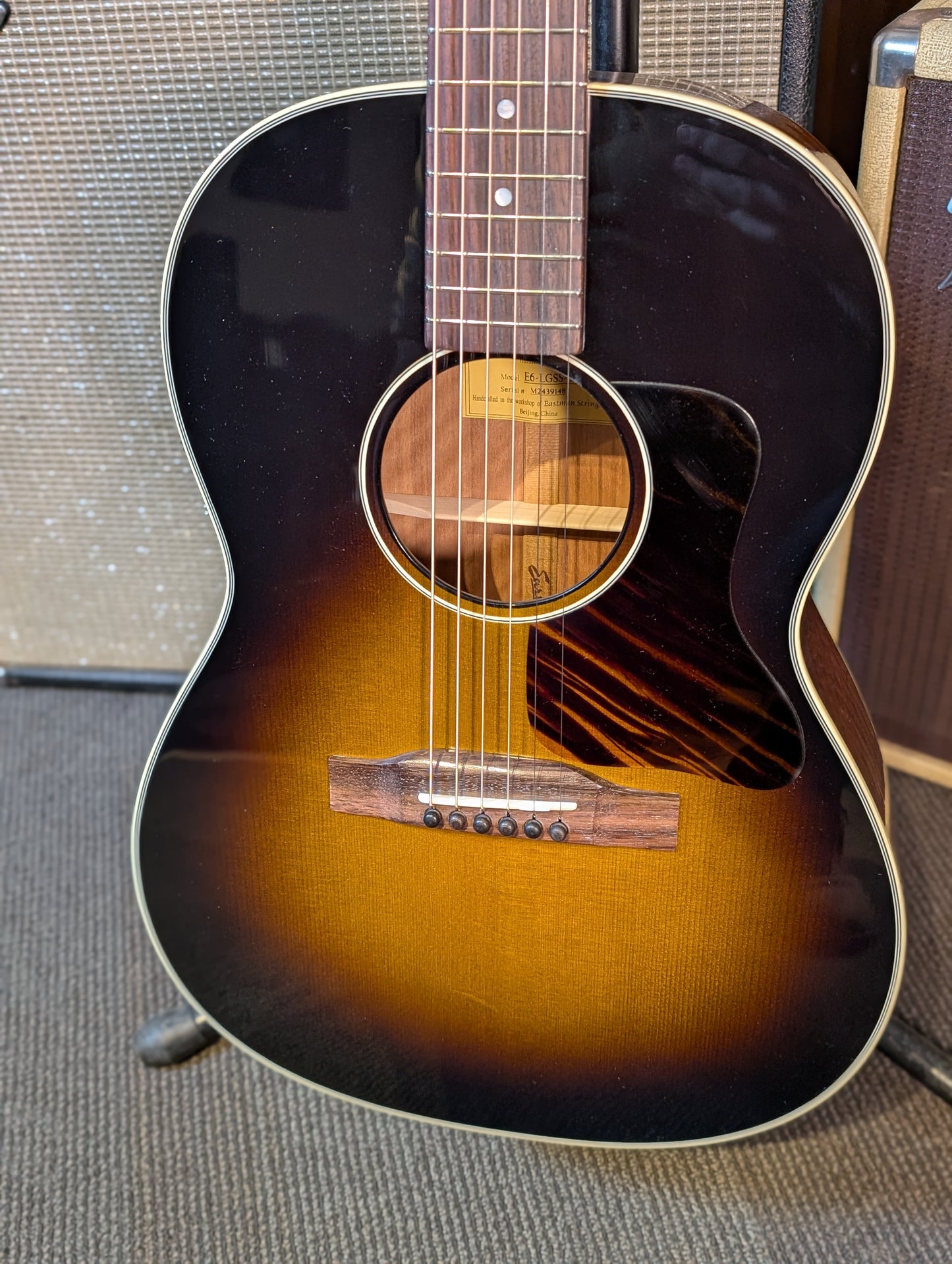 Eastman E6-LGSS-TC Slope Shoulder Thermo-Cure Acoustic Guitar w/Case - Sunburst (Serial #M2439148)