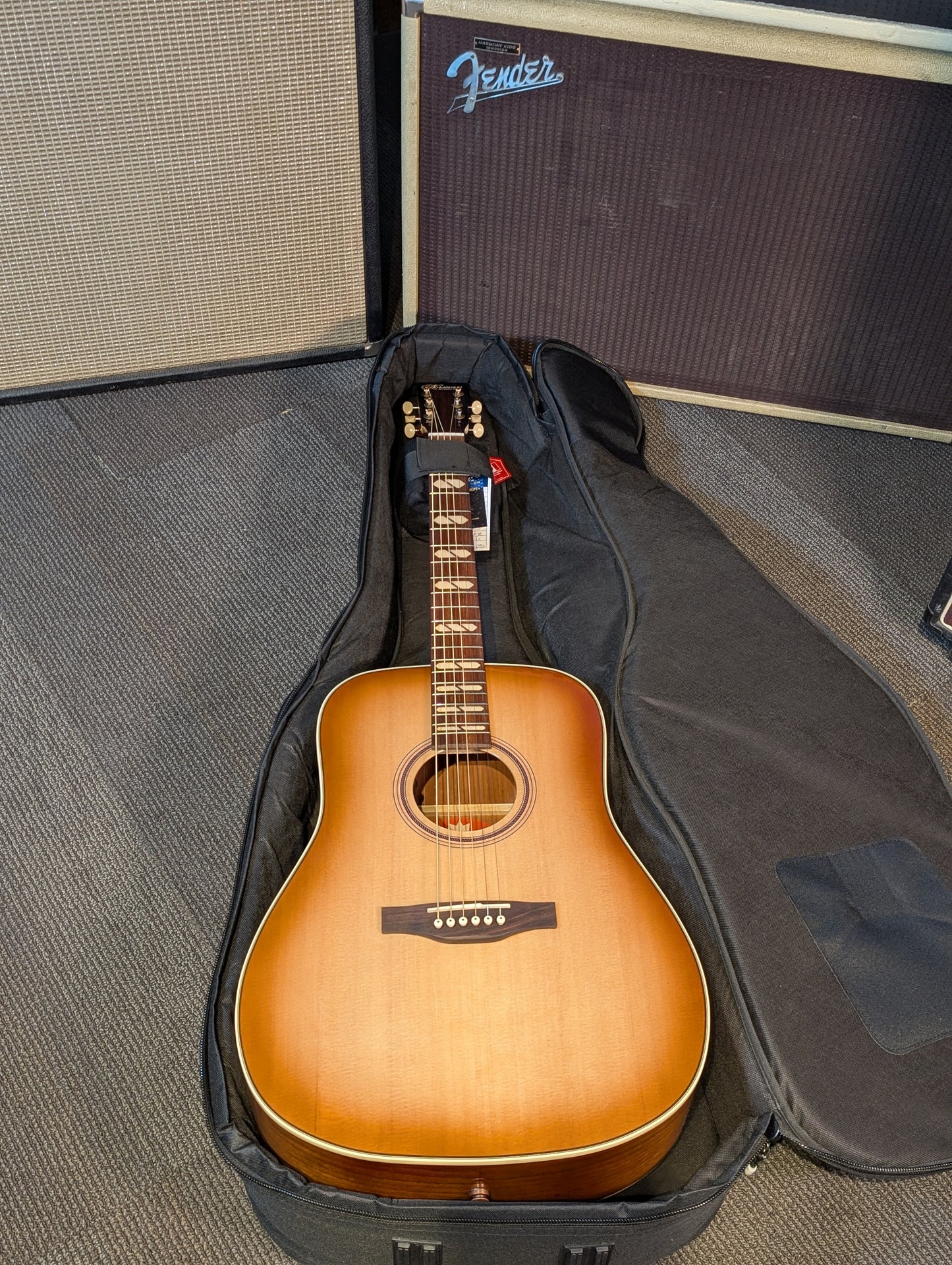 Norman Limited Edition B-150 Anniversary Acoustic/Electric Guitar w/Gig Bag - High Gloss Vintage Burst (47/150)