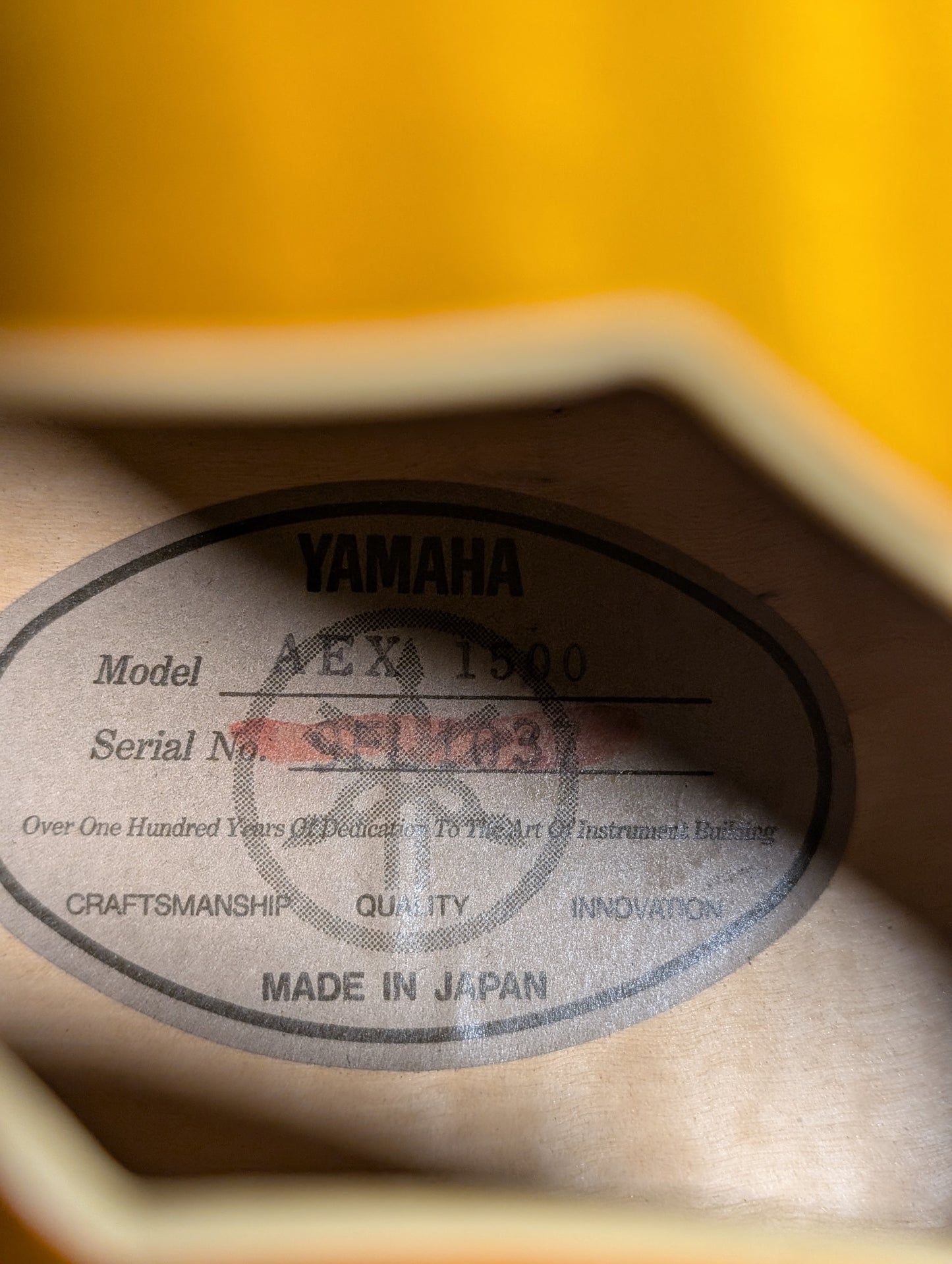 Yamaha AEX1500 Martin Taylor Model Electric/Acoustic Archtop Guitar w/Case - Antique Stain (1999)