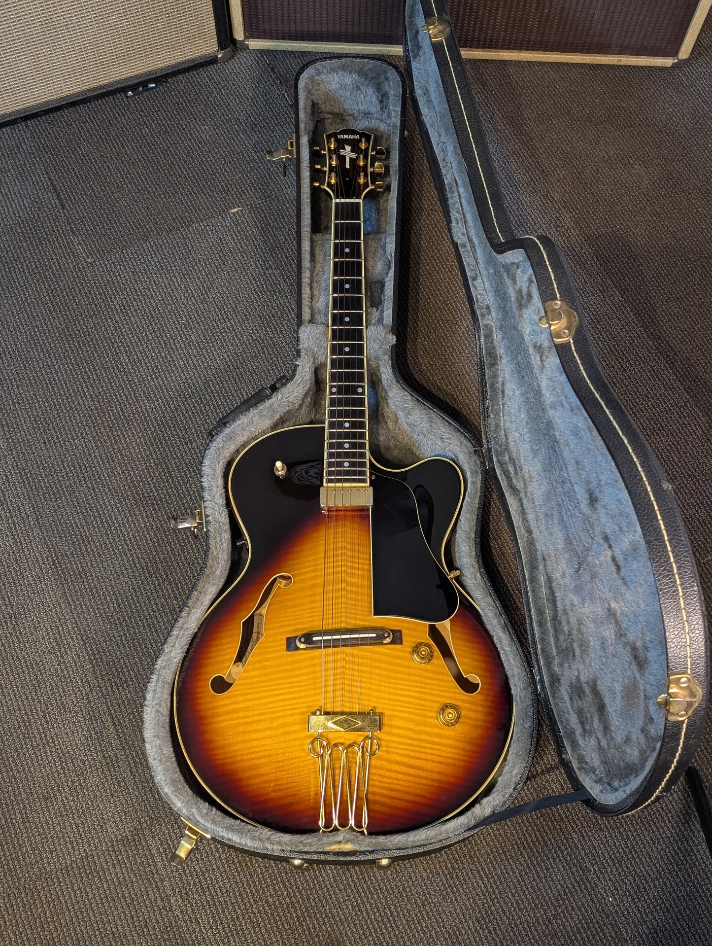 Yamaha AEX1500 Martin Taylor Model Electric/Acoustic Archtop Guitar w/Case - Antique Stain (1999)