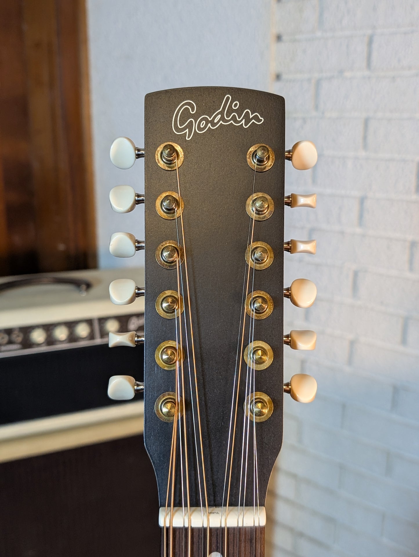 Godin Mahogany Folk 12-String Acoustic/Electric Guitar w/Gig Bag - Rustic Burst (Serial #053148000075)