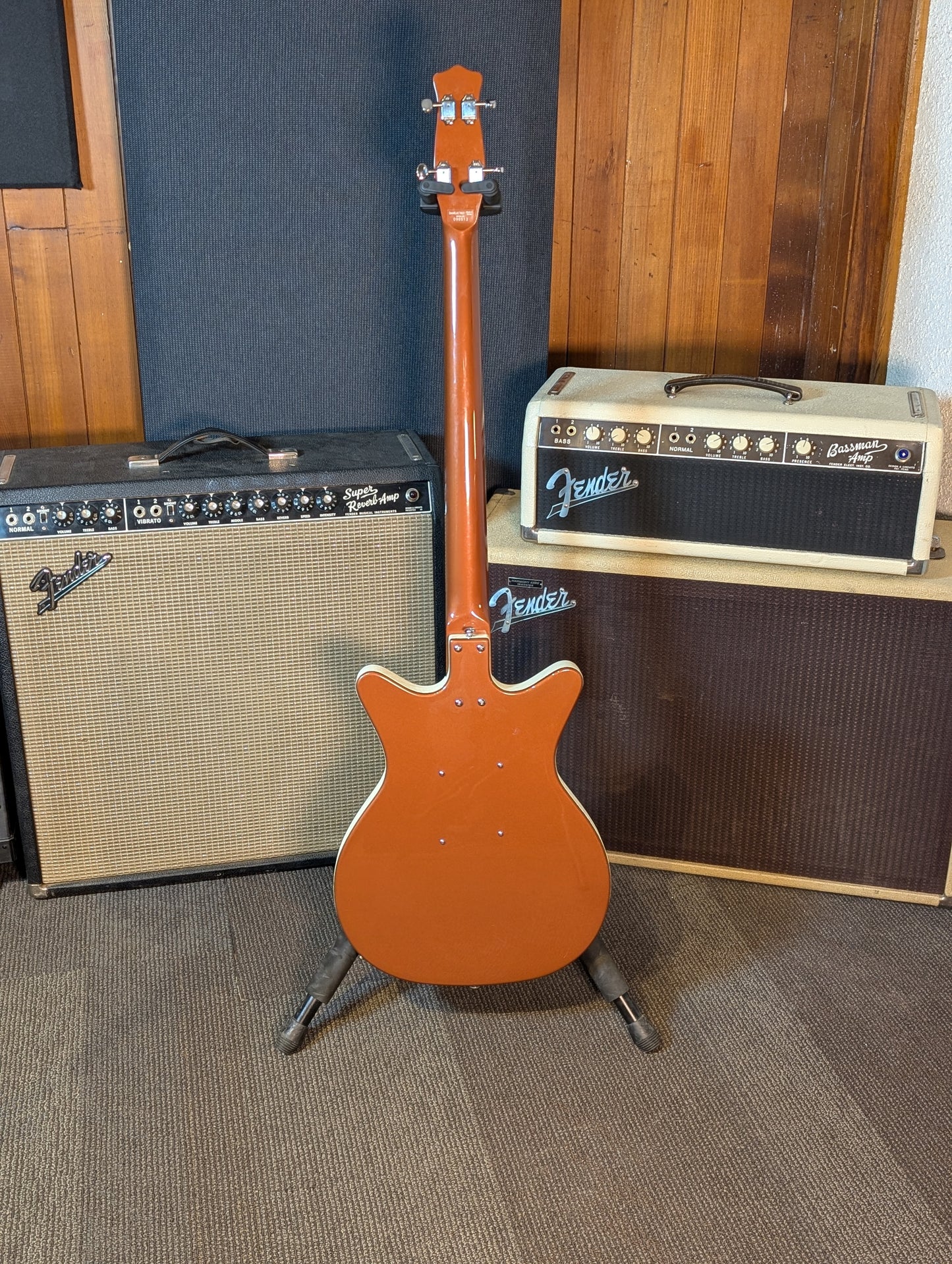 Danelectro 59DC 4-String Short Scale Bass Guitar - Copper (Used)