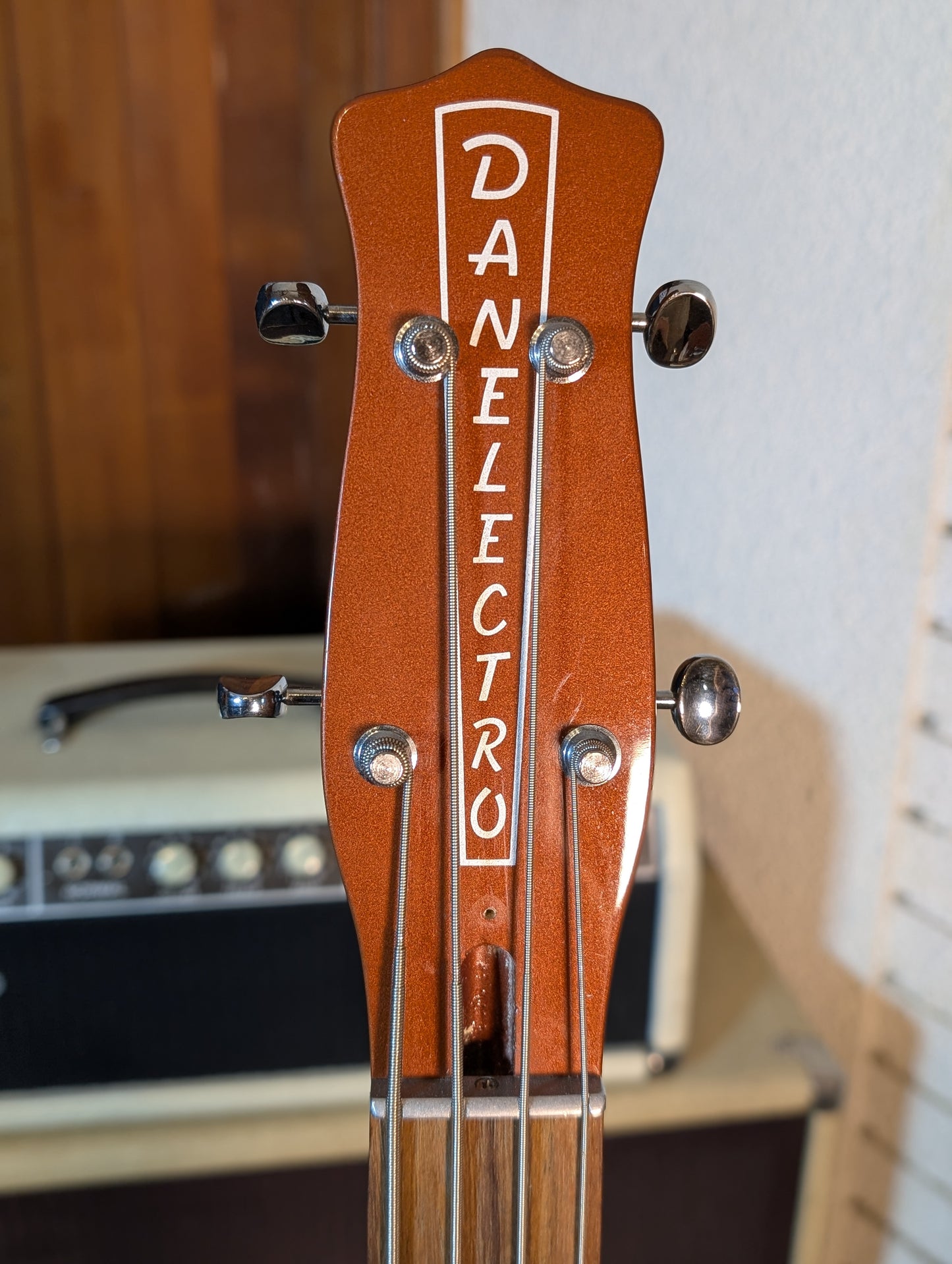 Danelectro 59DC 4-String Short Scale Bass Guitar - Copper (Used)
