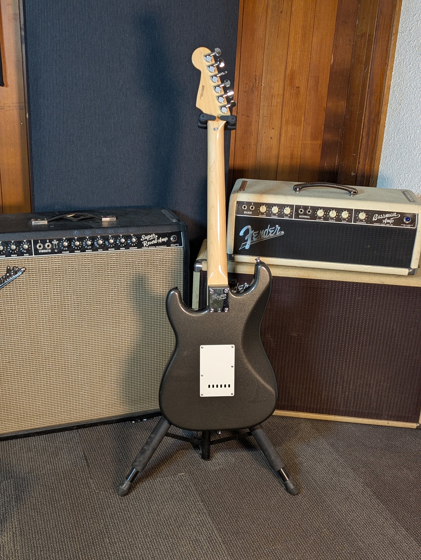 Squier Vintage Modified Strat HSS Electric Guitar - Gun Metal Grey (2008)
