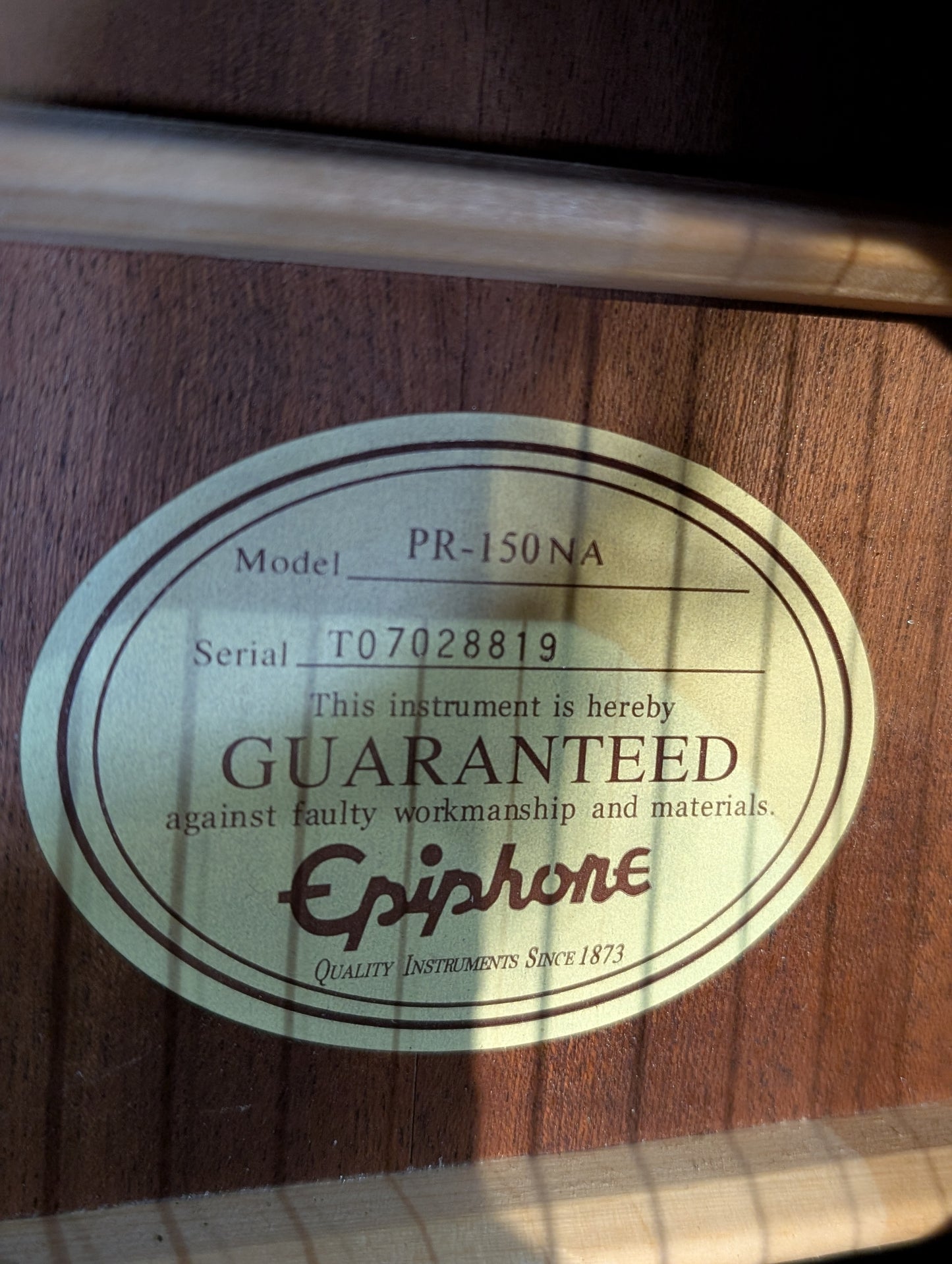 Epiphone PR-150 Dreadnought Acoustic Guitar - Natural (Used)