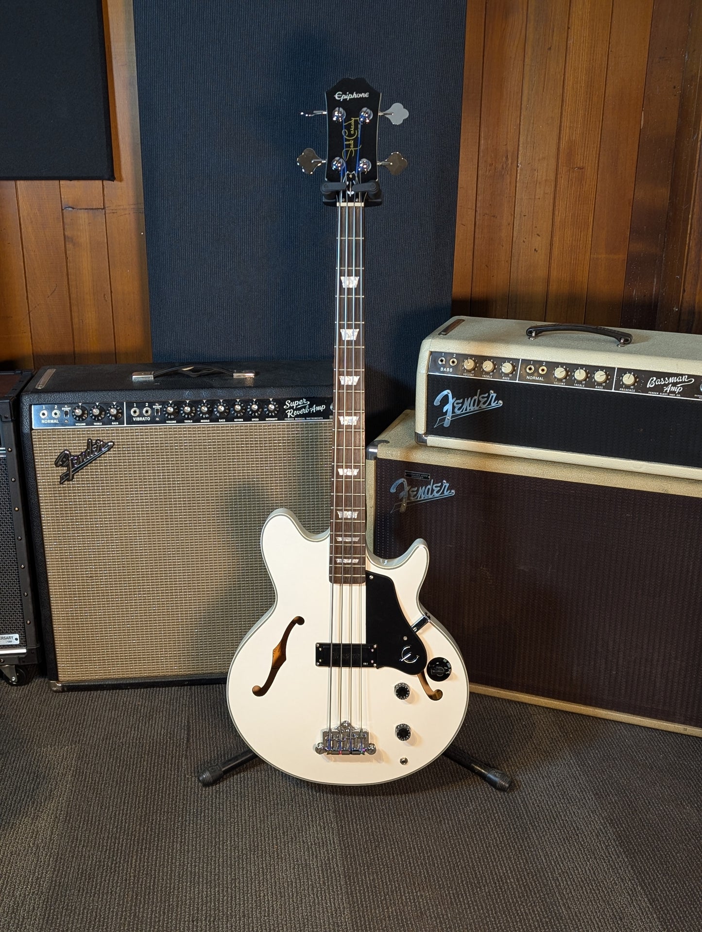 Epiphone Limited Edition Jack Casady Semi-Hollow Electric Bass w/Case - Alpine White (2014)