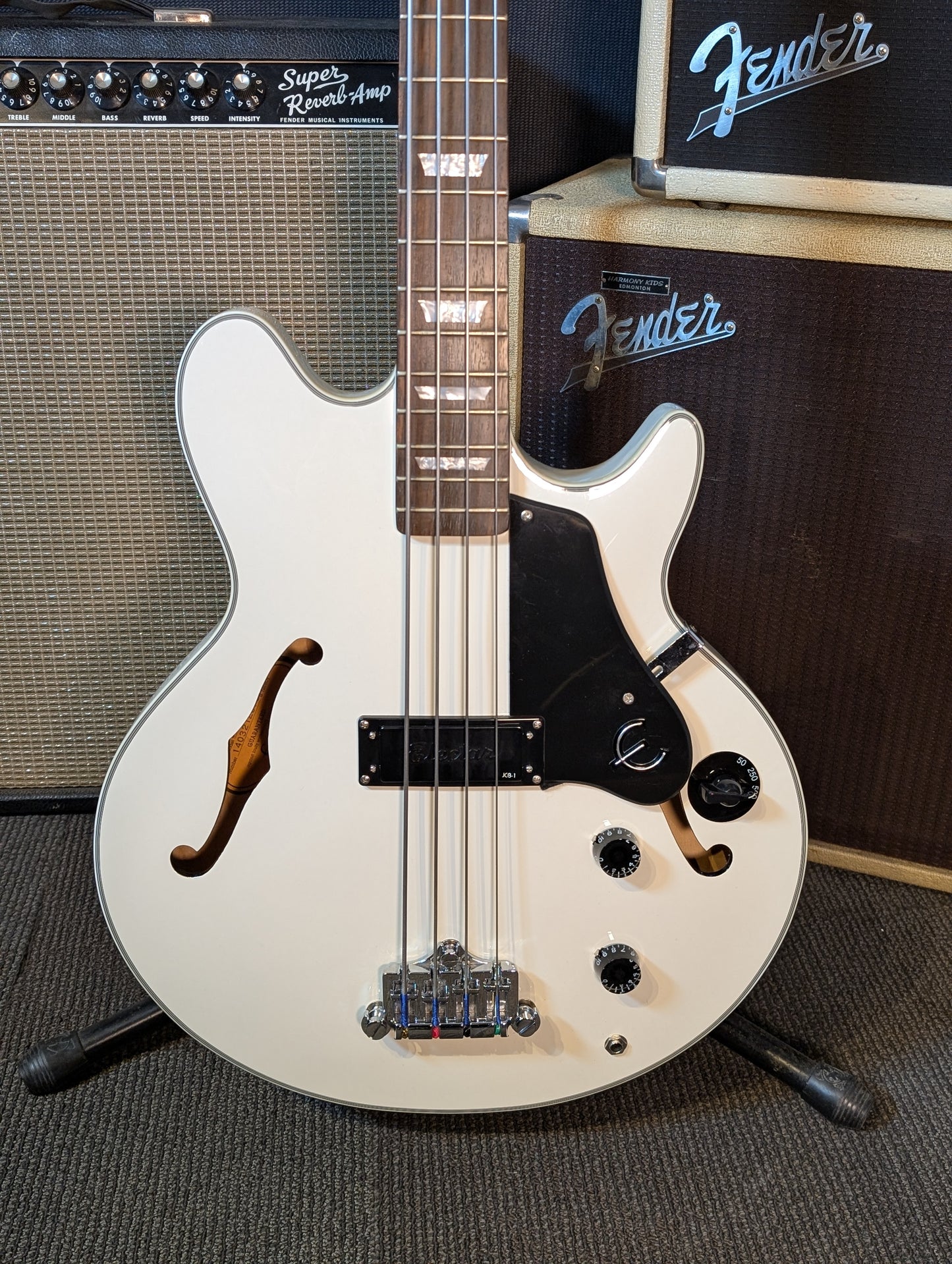 Epiphone Limited Edition Jack Casady Semi-Hollow Electric Bass w/Case - Alpine White (2014)
