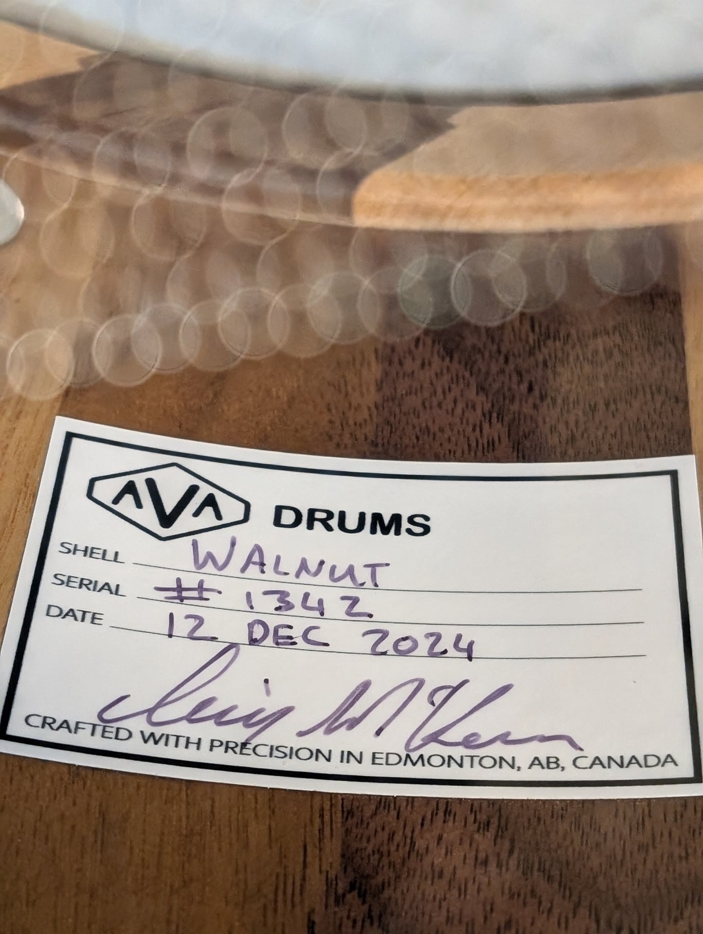 AVA Drums 14"x7" Walnut Stable-Stave Snare Drum