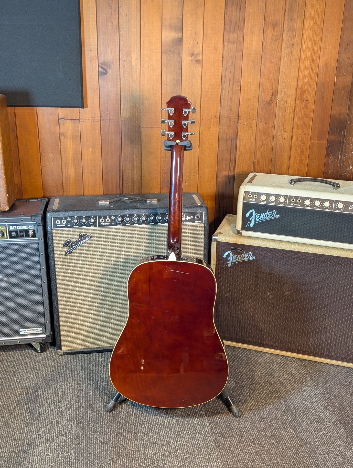 Aria AWN-15RS Dreadnought Acoustic Guitar w/Gig Bag - Red Shade (Used)