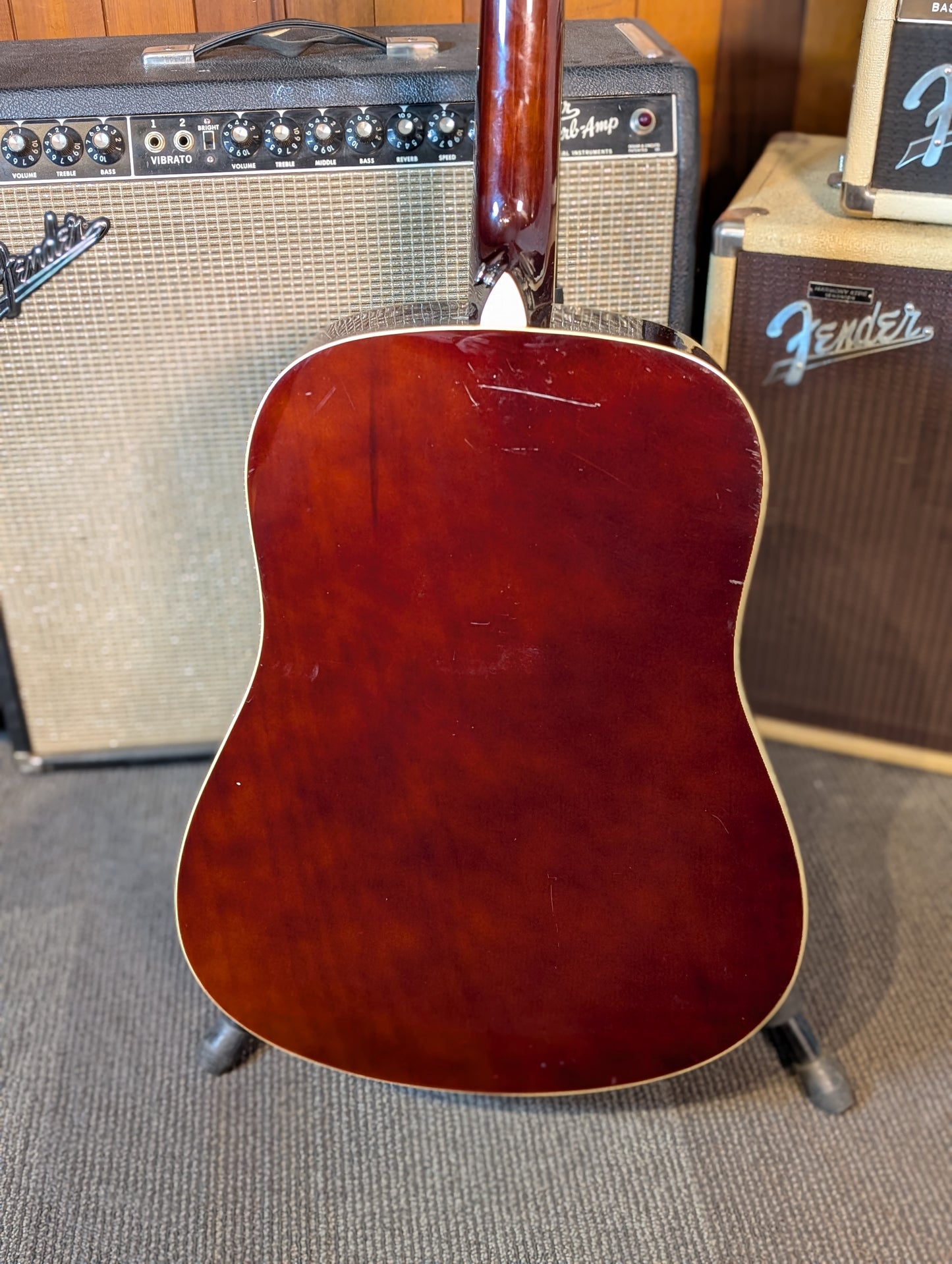 Aria AWN-15RS Dreadnought Acoustic Guitar w/Gig Bag - Red Shade (Used)