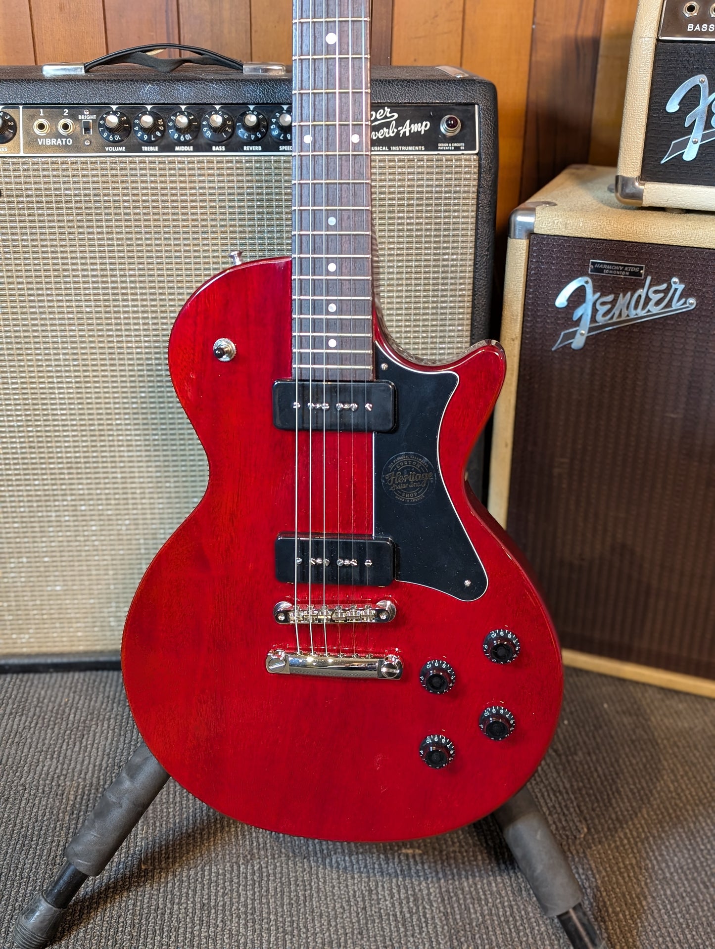 Heritage Custom Shop H-137 Single Cut Electric Guitar w/Case - Faded Cherry (Demo Stock)
