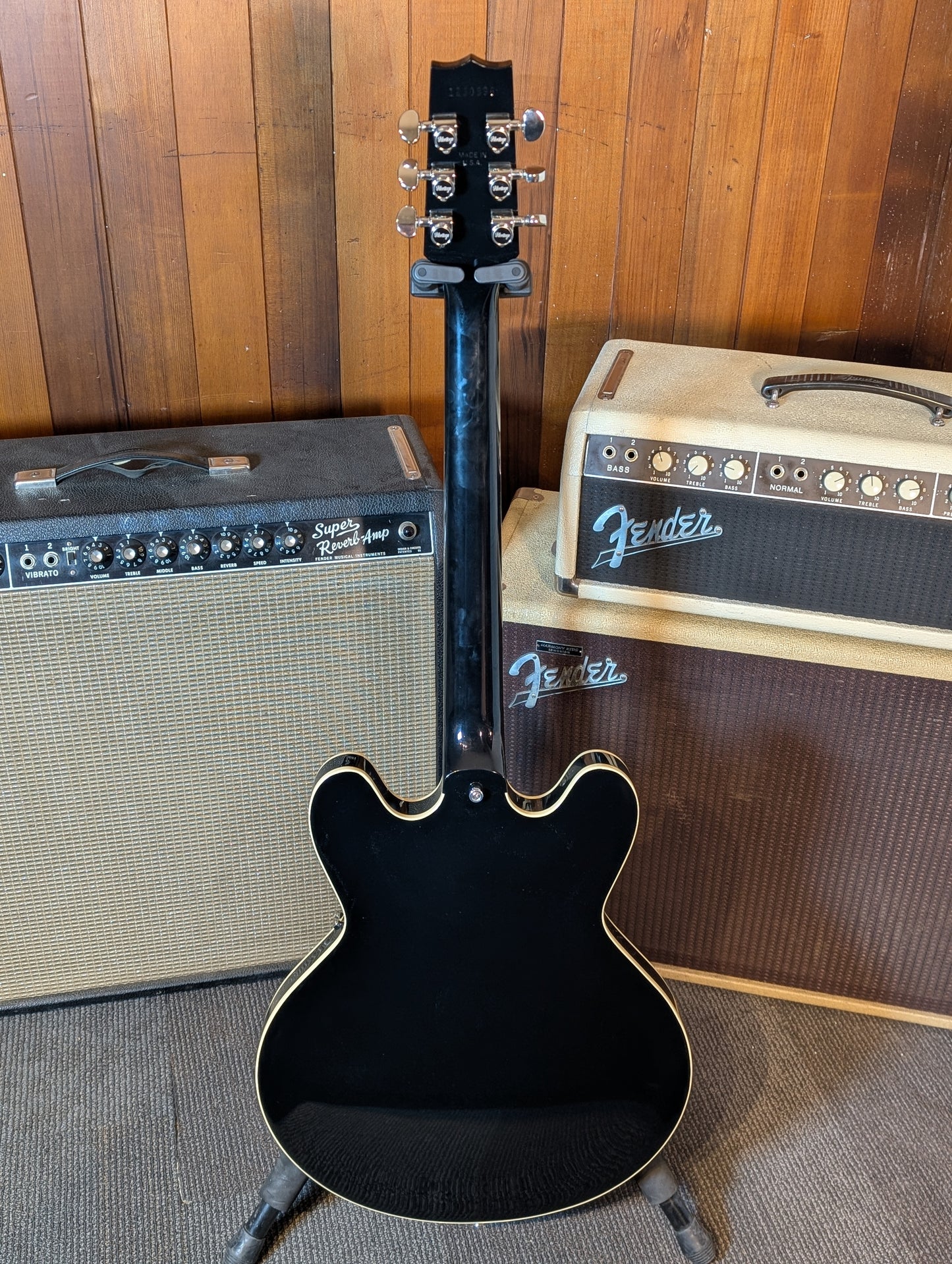 Heritage Standard H-530 V2 Hollow Body Electric Guitar w/Case - Ebony (Demo Stock)