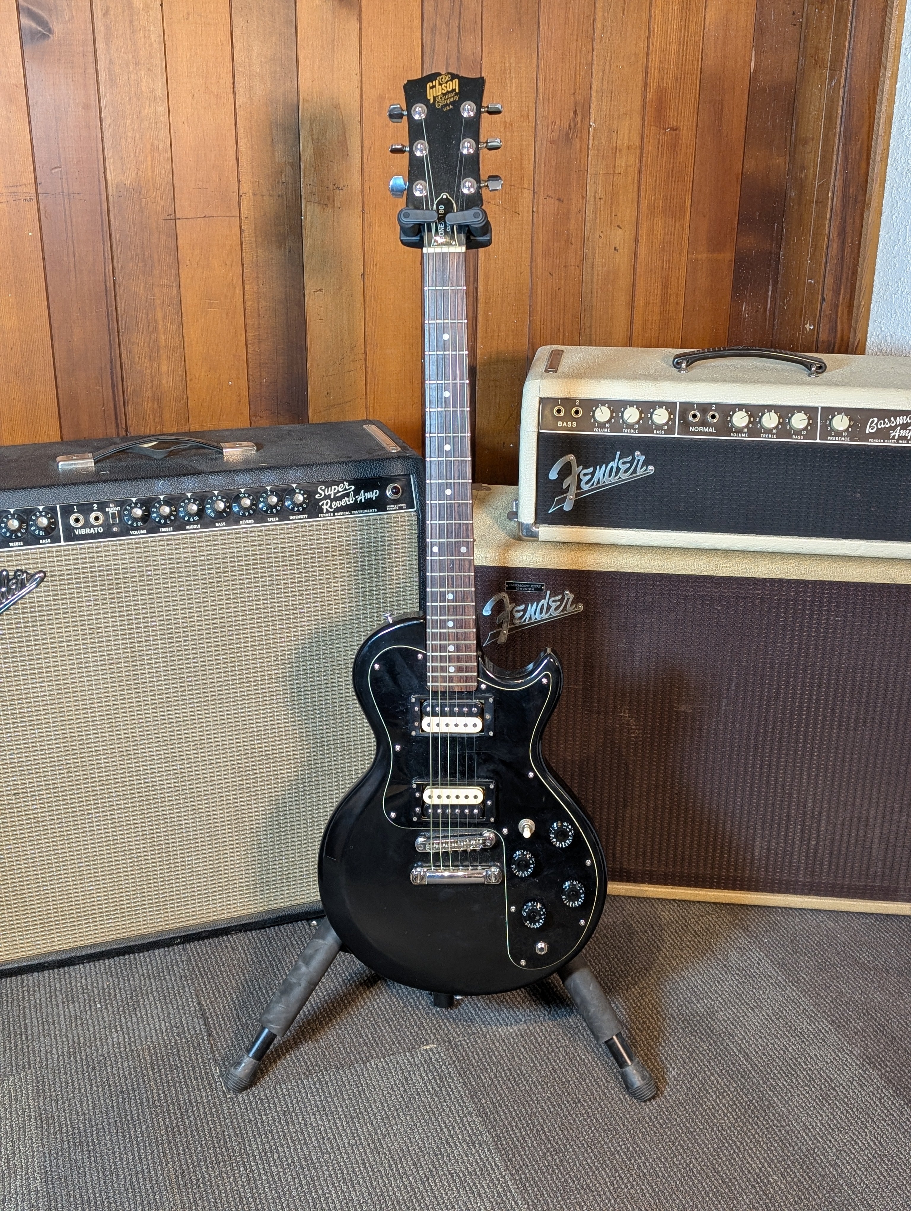 Gibson Sonex-180 Deluxe Electric Guitar w/Case - Ebony (1981
