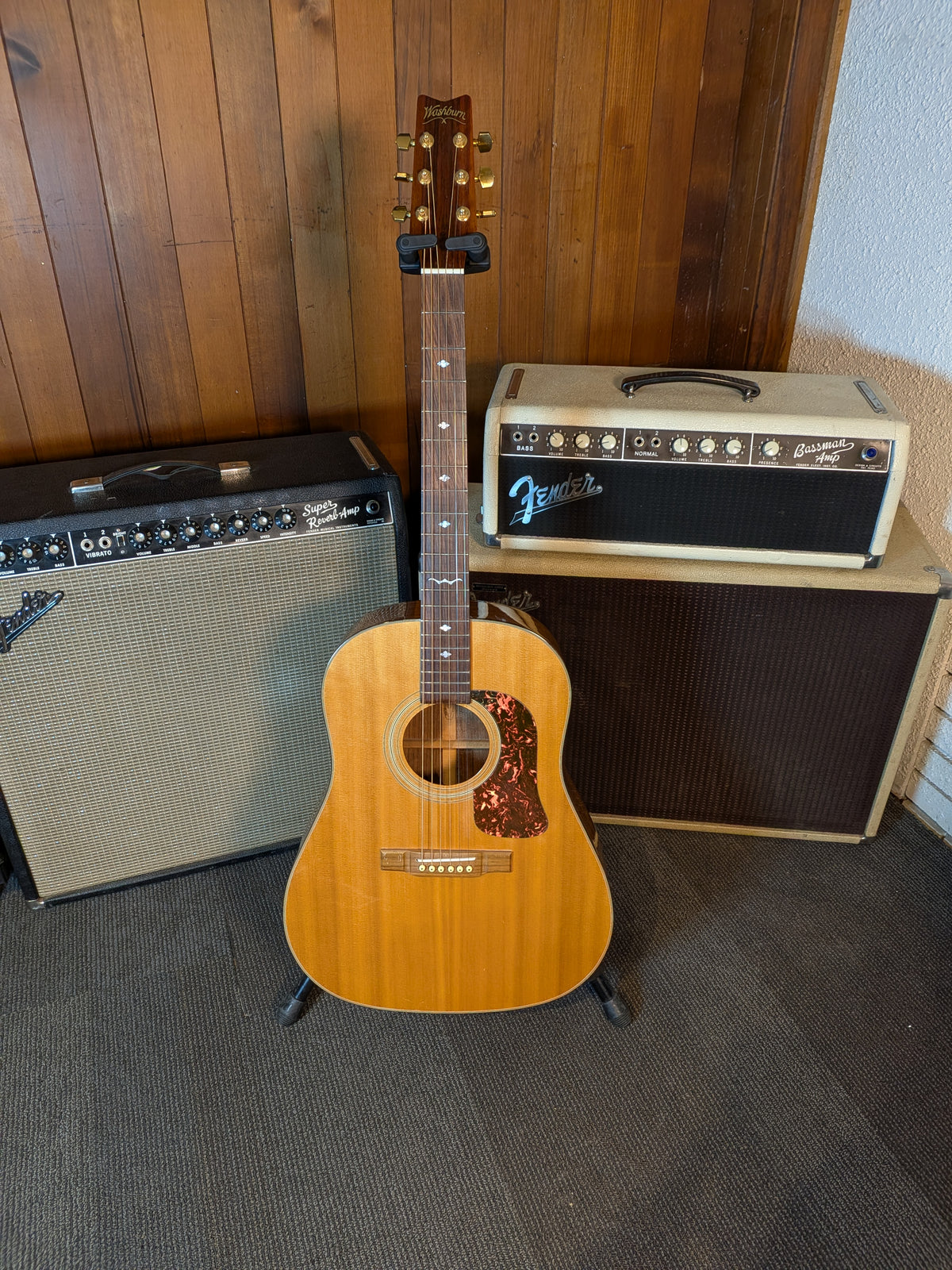 Washburn D-25S/N Slope Shoulder Acoustic Guitar w/Case (Late 1980's - Early 1990's)