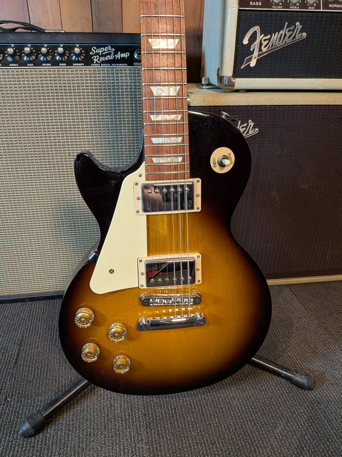 Gibson Les Paul Studio Left Handed Electric Guitar w/Case - Vintage Sunburst (2013)