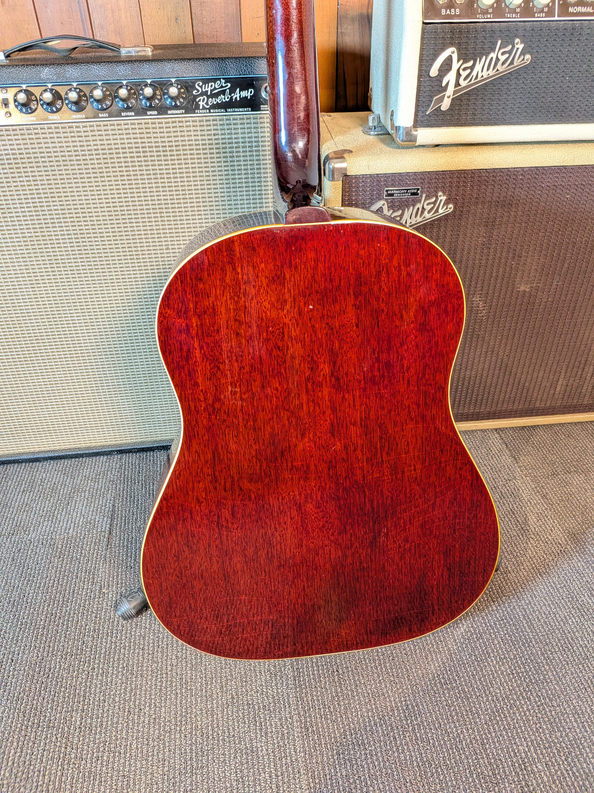 Gibson J-45 Slope Shoulder Dreadnought Acoustic Guitar w/Case - Cherry Sunburst (1967)