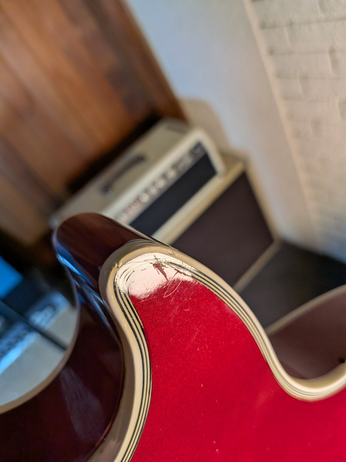 Gibson Les Paul Custom Electric Guitar w/Flight Case - Burgundy Red Refinish (1991)