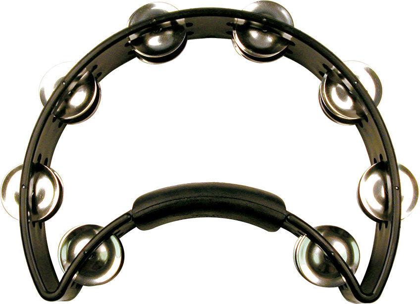 Rhythm Tech RT1010 Black Tambourine with Nickel Jingles