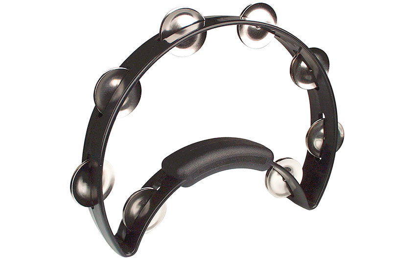 Rhythm Tech RT1210 Black Solo Tambourine with Nickel Jingles