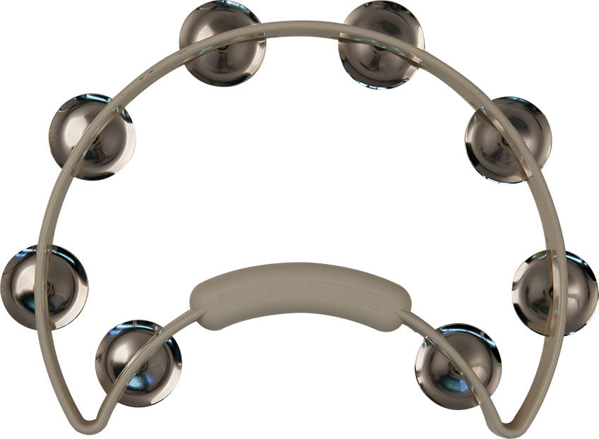 Rhythm Tech RT1220 White Solo Tambourine with Nickel Jingles