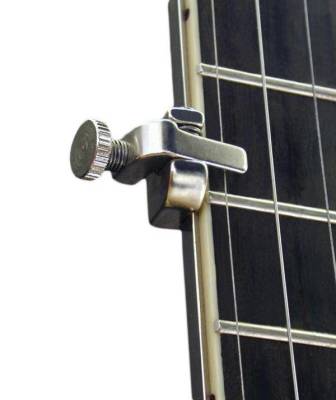 Shubb Fifth String Banjo Capo Long Version - Unplated Brass