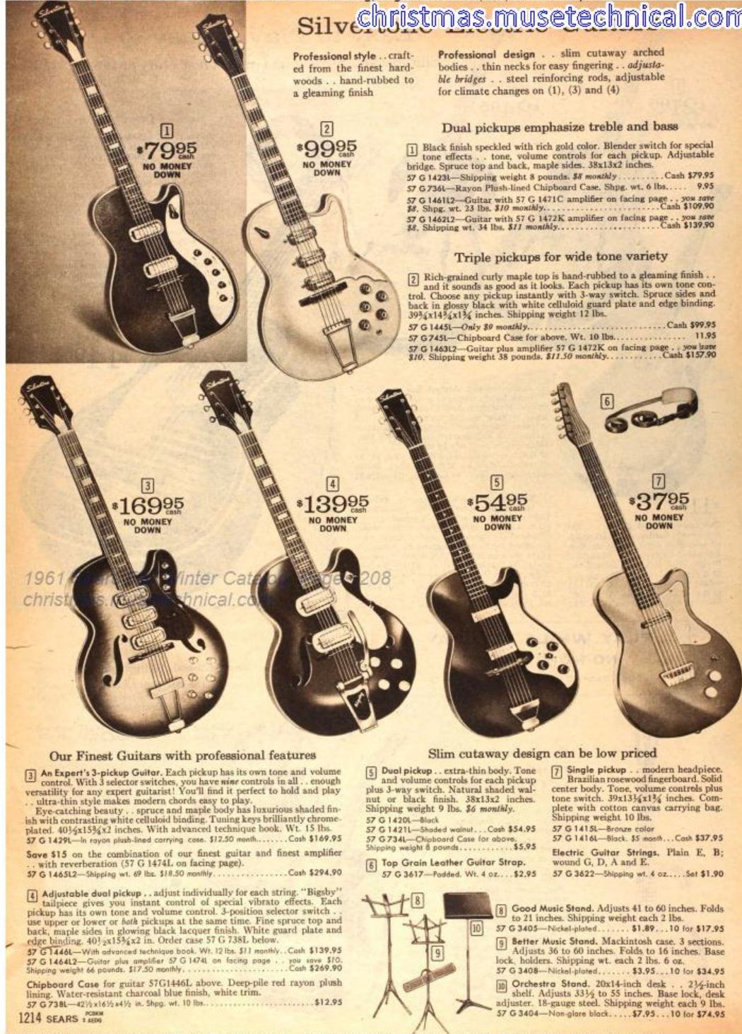 Silvertone 1420 Stratotone Electric Guitar (1960's)