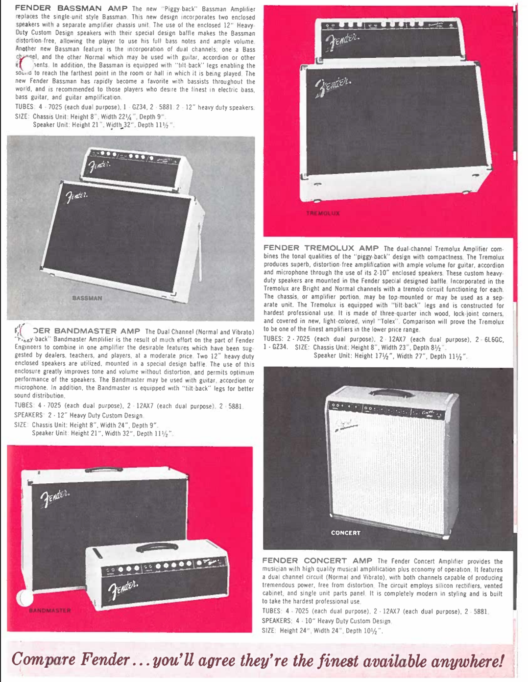 Fender Brown Panel 6G9-B Tremolux 35w Tube Amp Head (1962)